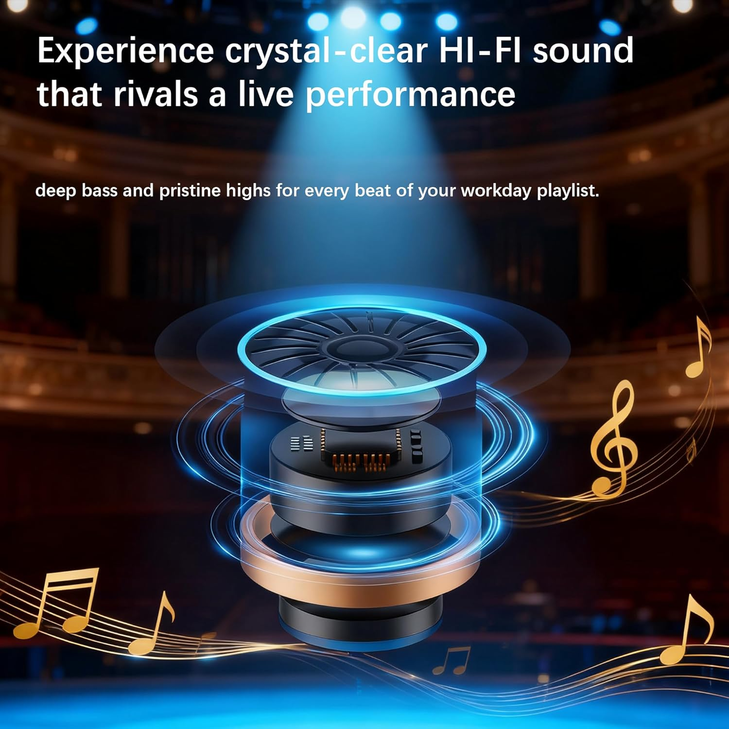 Essonio Neckband Bluetooth Earbuds with Mic Hybrid Active Noise Cancelling, 36H Playtime, IPX5 Waterproof, Comfortable Magnetic Sport Headphones for Running, Working, Traveling image number 4