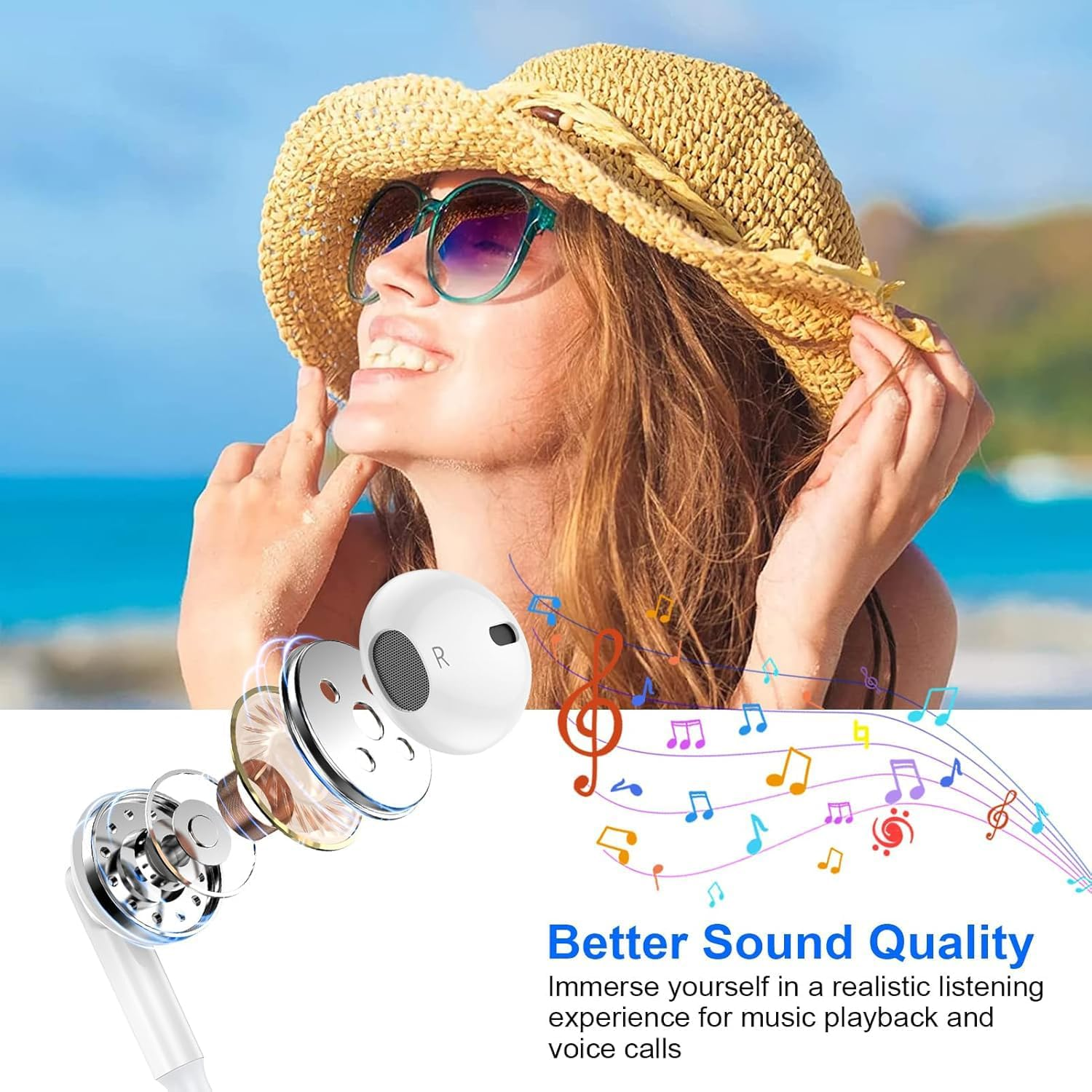 2 Packs USB C Wired Headphones for Iphone 16/15 Pro Max Plus, Type C Earbuds with Mic & Volume Control Nosie Reduction, Earphones Hifi Stere for Ipad Pro, Galaxy S23/S22/S21/S20/Ultra Note 10/20