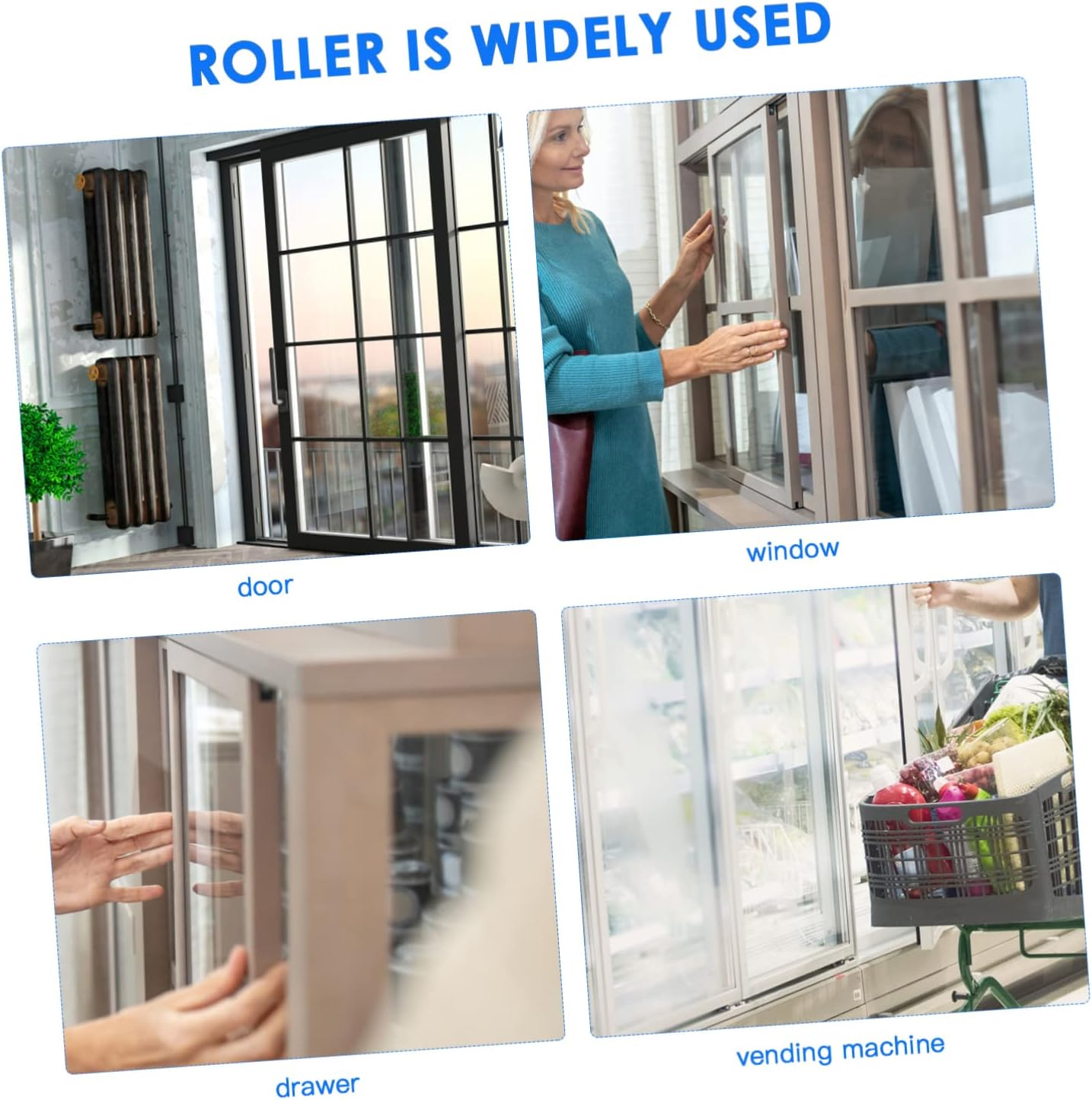 TEHAUX 36Pcs Sturdy Steel Sliding Glass Door Roller High Load Capacity Easy Installation for Cabinets Showcases image number 6