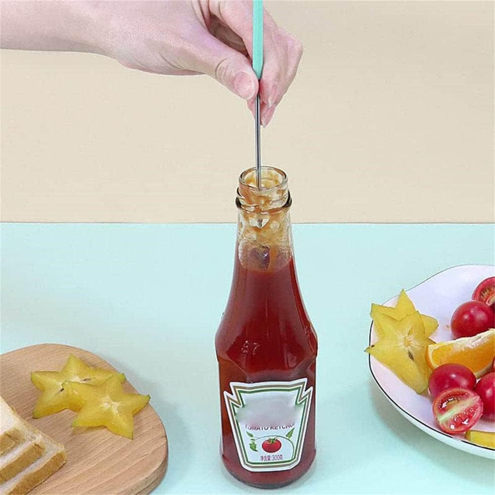 Mini Silicone Telescopic Spatula Multipurpose Double-Headed Cream Cake Scraper Red - Green image number 5