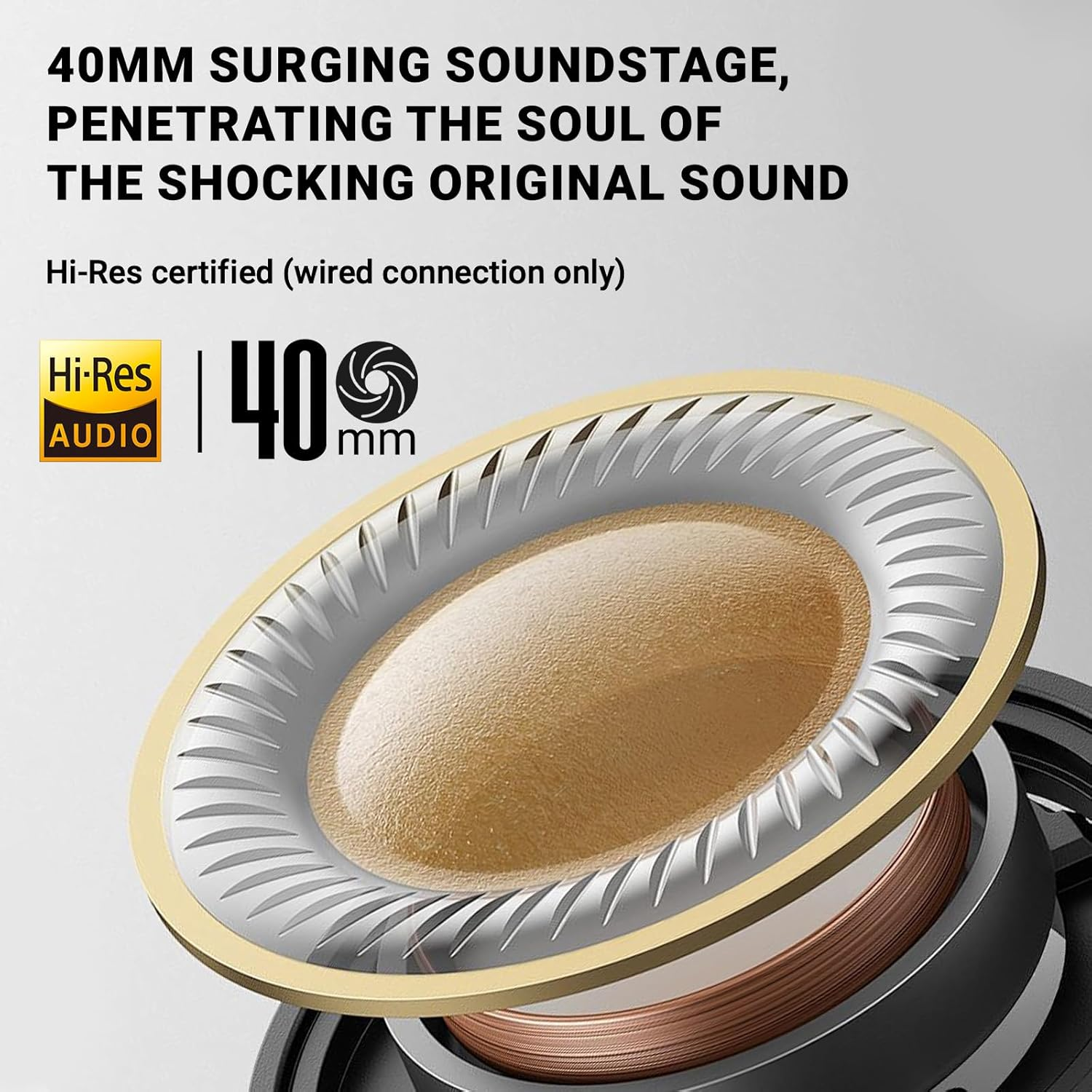 Edifier V80 Headphones Wireless Hybrid Active Noise Cancelling Over-Ear Bluetooth Earphones, Wired Hi-Res Audio, 45H Playtime, Fast Charging - Ivory image number 3