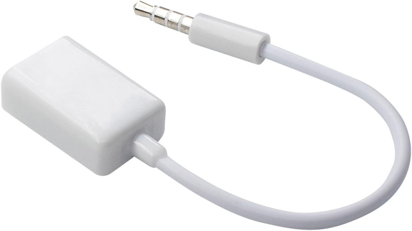 3.5Mm Male to USB Female AUX Audio Cable - Portable AUX Cord Converter USB 3.0 Adapter for Music Playback with CD Car Player Car Television Systems