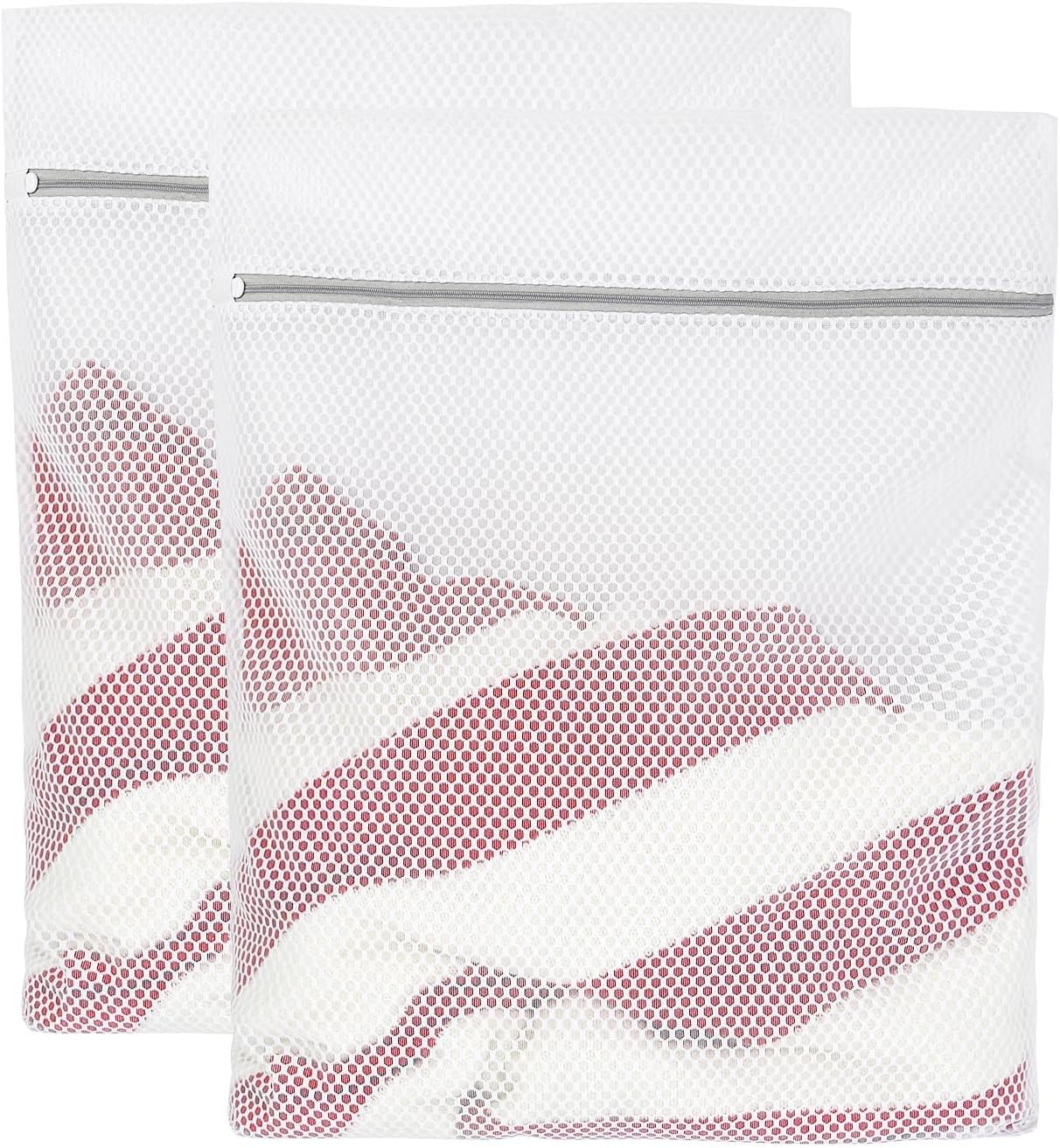 Qinzin Lingerie Bags for Washing Delicates, Mesh Laundry Bags for Washing Machine. 2Pcs(20"" X 24"").