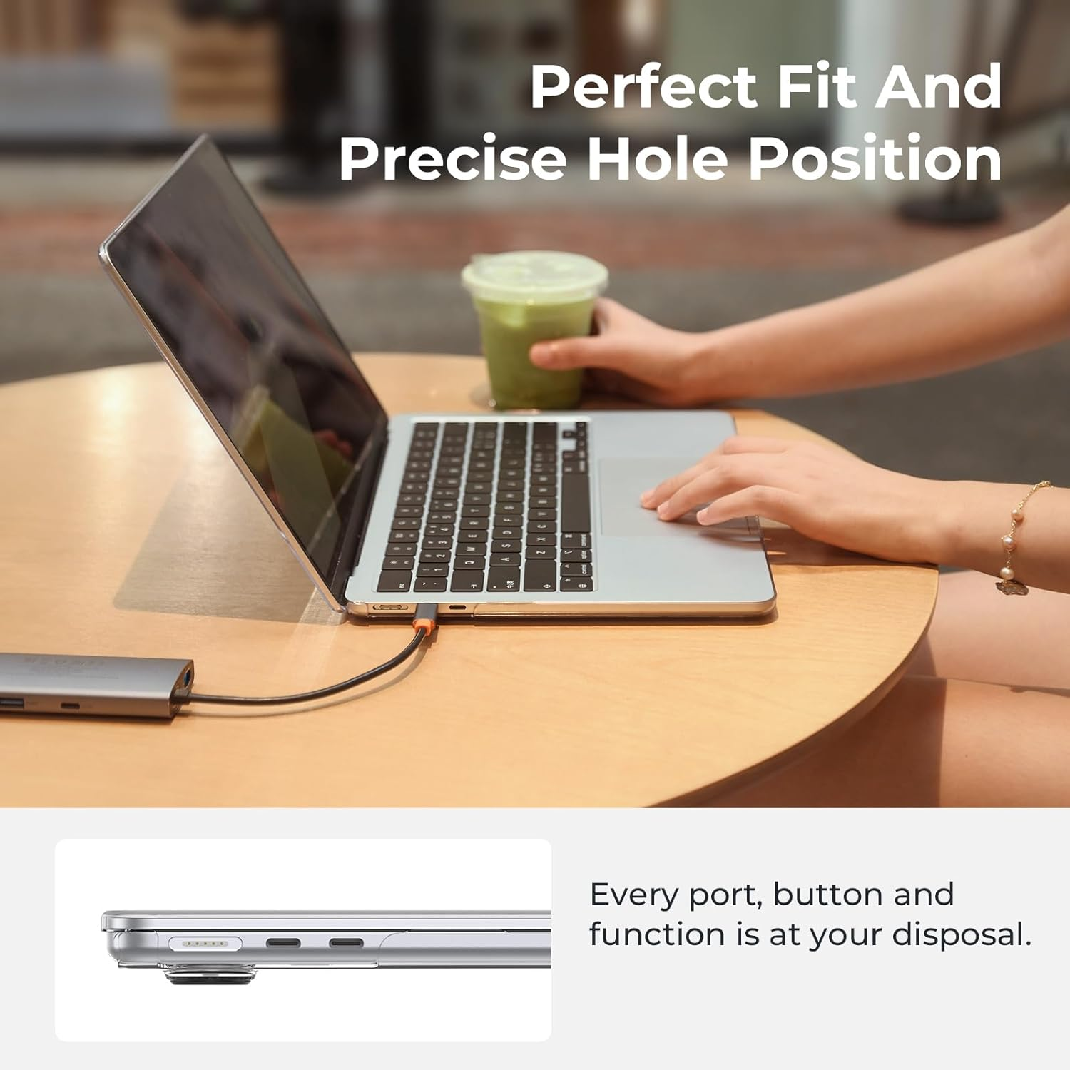 Eoocoo Compatible with Macbook Air 13 Inch Case for 2025-2022 M4 M3 M2 Model A3240 A3113 A2681, Protective Plastic Hard Case Cover Shell for Macbook Air 13.6 Inch - Crystal Clear - Crystal Pink image number 6