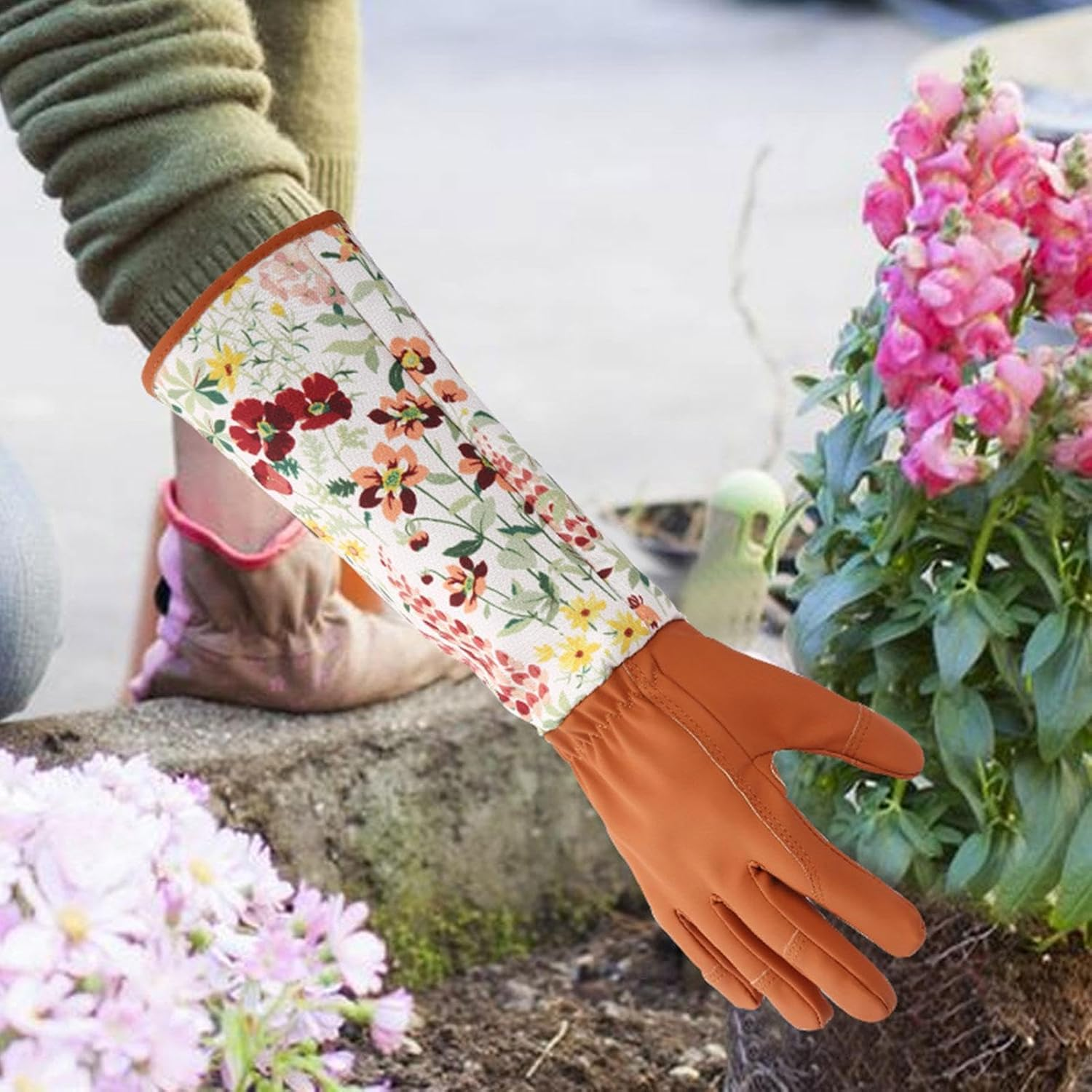 Garden Gloves for Women Thorn Proof | Pruning Gloves Puncture Resistance - Non-Slip Work Gloves Palm Padded Gardening Supplies for Yard Outdoor image number 5
