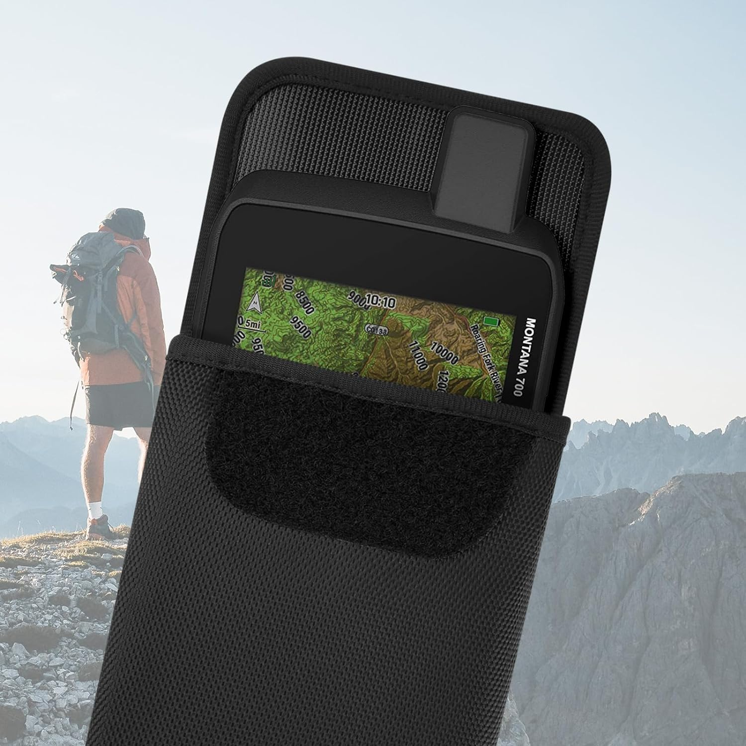 Xxerciz Soft Case Compatible with Garmin Montana 700I / 700 / 750I Handheld GPS, Portable Protective Storage GPS Bag with Carabiner image number 3