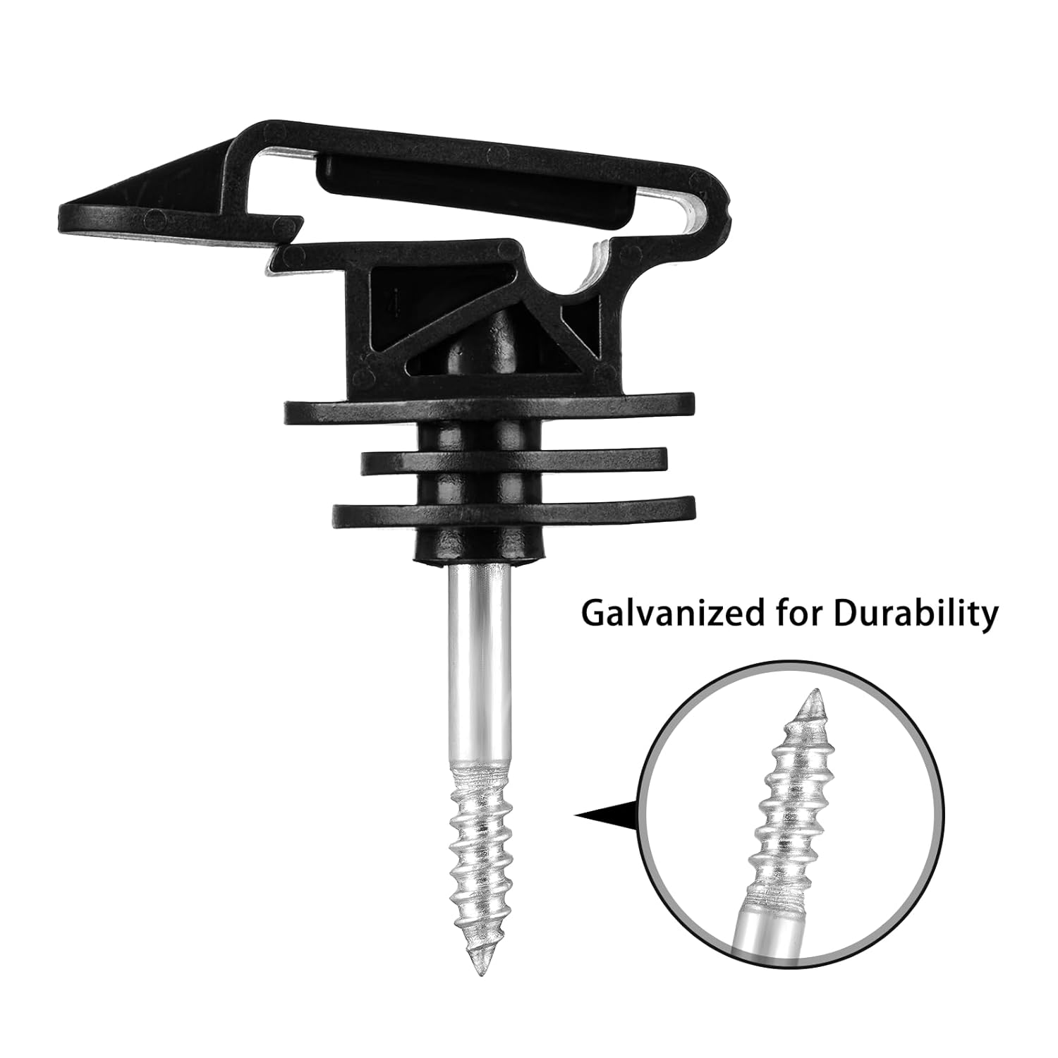 50 Pcs Electric Fence Screw-In Tape Insulators, Wood Post Insulators image number 6