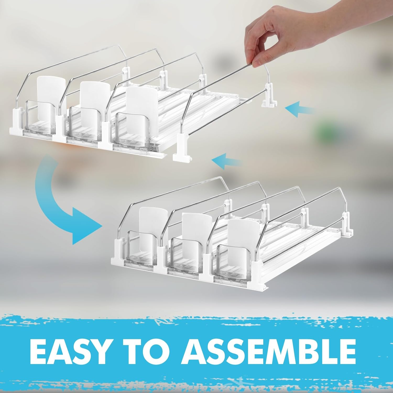 Automatic Soda Can Organizer for Refrigerator Already Assembled Can Dispenser for Soda Seltzer Drink Pop Can Holder Self-Pushing Drink Organizer for Fridge Storage 12 Cans of 11.15Oz 12Oz 16Oz 16.9Oz