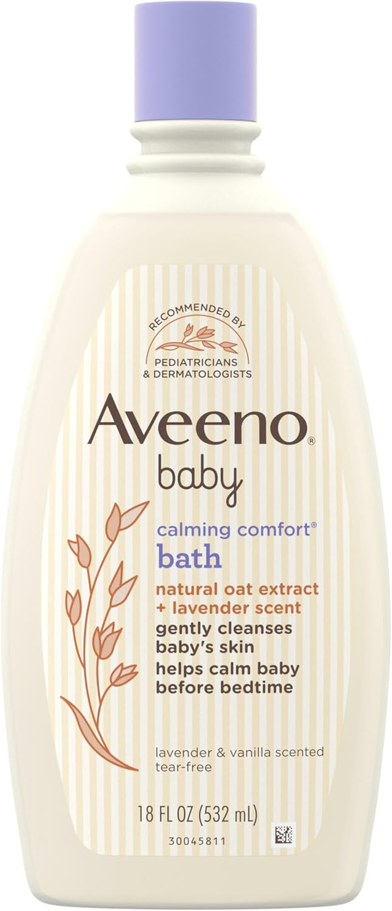 Aveeno Baby Calming Comfort Moisturizing Lotion with Lavender, Vanilla and Natural Oatmeal, 18 Fl. Oz - Calming Comfort Bath, Lavender  Vanilla