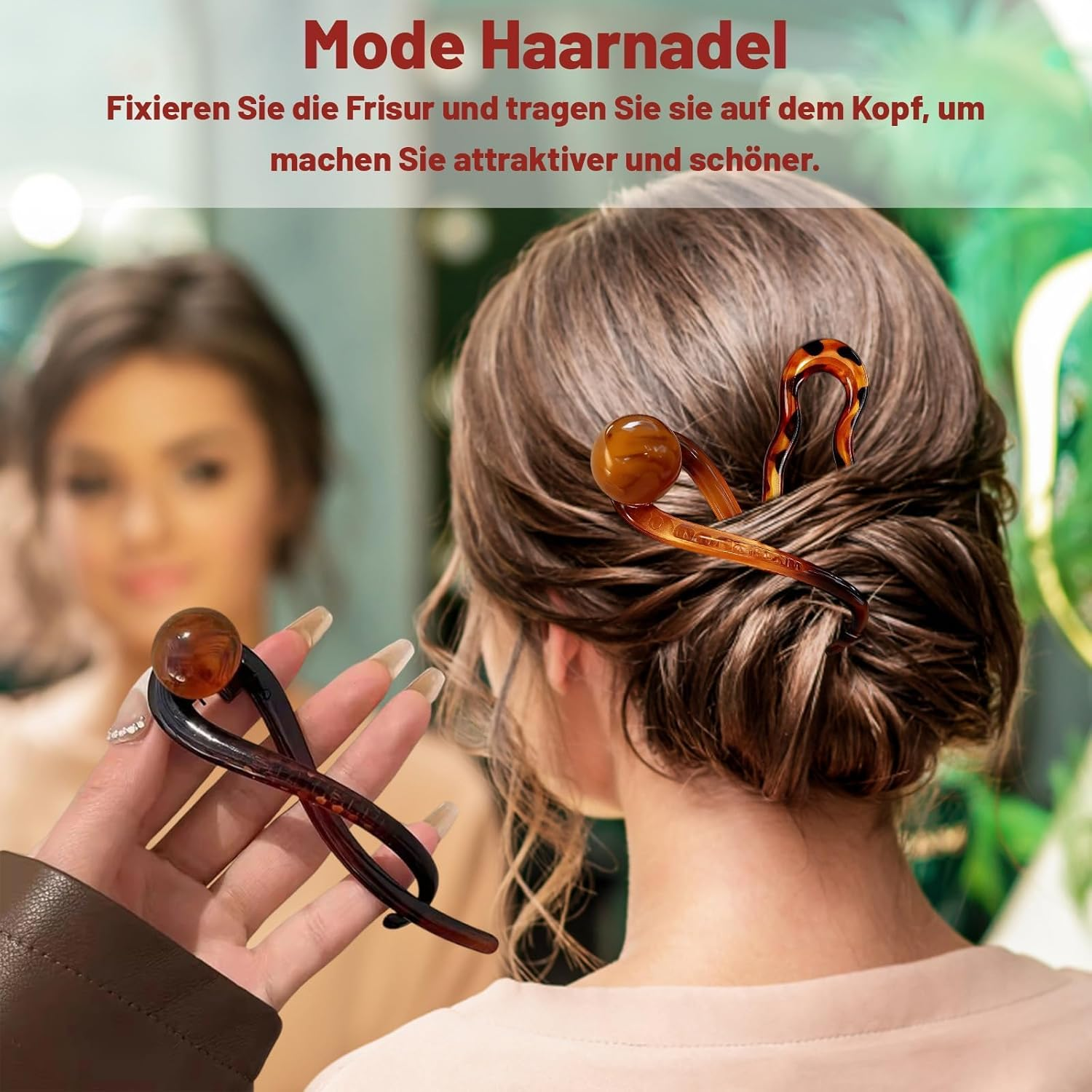 Women'S French Hair Clip, Pack of 5 Elegant Hair Pins, Perfect for Weddings and Parties, Lightweight and Stable for All Hair Types image number 1