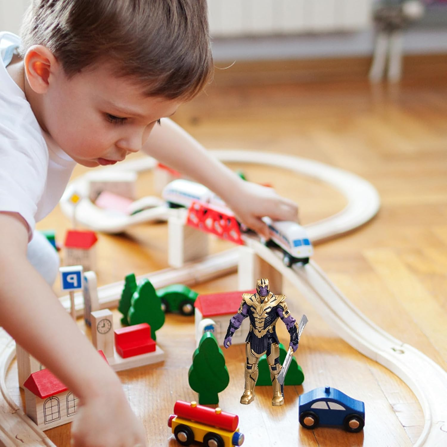 FAMILIO Marvel Avengers Titan Hero Series Blast Gear Thanos Action Figure Toy Thanos Toys Thanos Figure Marvel Action Figure Superhero Toys Thanos Figure Thanos Toys image number 6