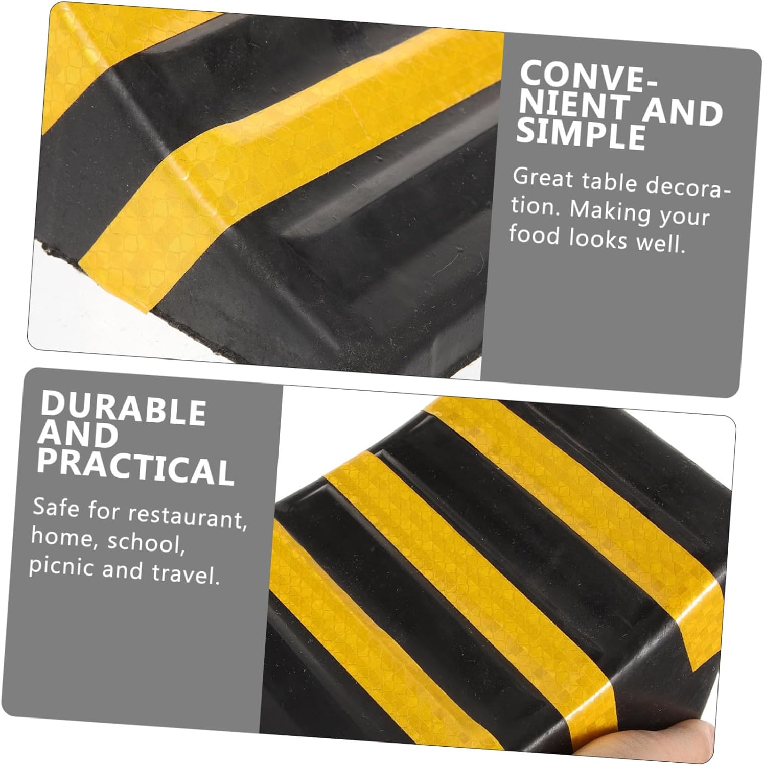 CLISPEED Heavy Duty Rubber Car Wheel Chock Skid Tyre Stopper for Trailers Rvs Durable Non Slip Design for Car Accessory for Safe Vehicle Stopping