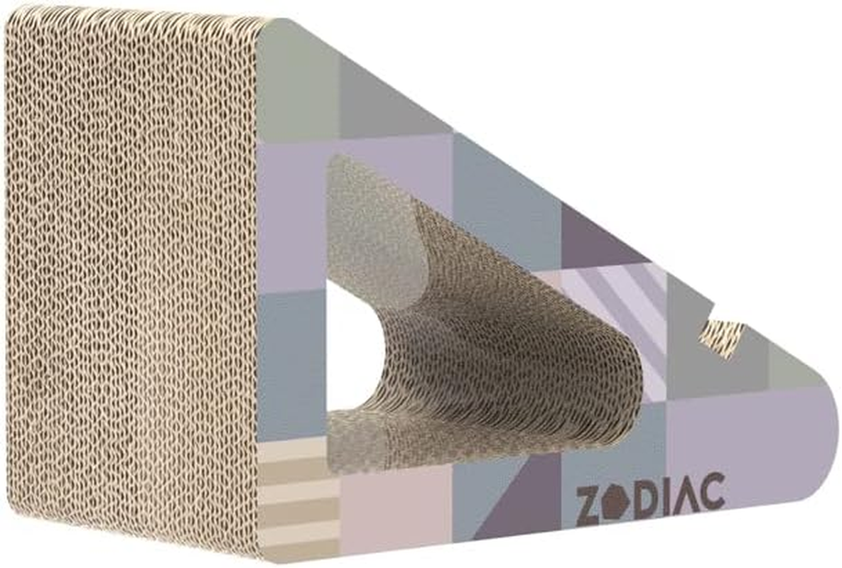 Zodiac Triangle Cat Scratcher, Grey/Purple image number 2