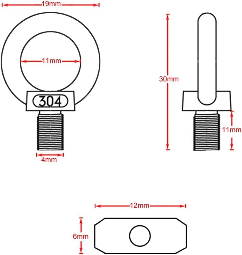 8Pcs Awning Rail Stoppers 6Mm for RV Caravan Motorhome Campervan Camping Tent Equipment Awnings Accessories, 304 Stainless Steel Awning Piping Stopper