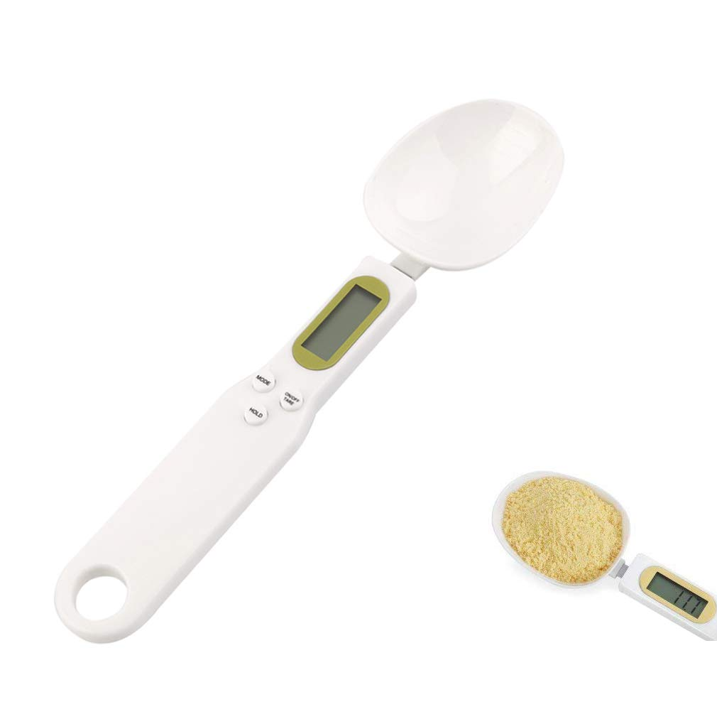 Mengshen Digital Spoon Scale for Kitchen Food High Precision Small Scale with Tare Function Weighing and Measuring Dry Liquid Ingredient Milk Tea Flour Medicine 1.1Lb/500G(0.1G) Milligram Scale White image number 2