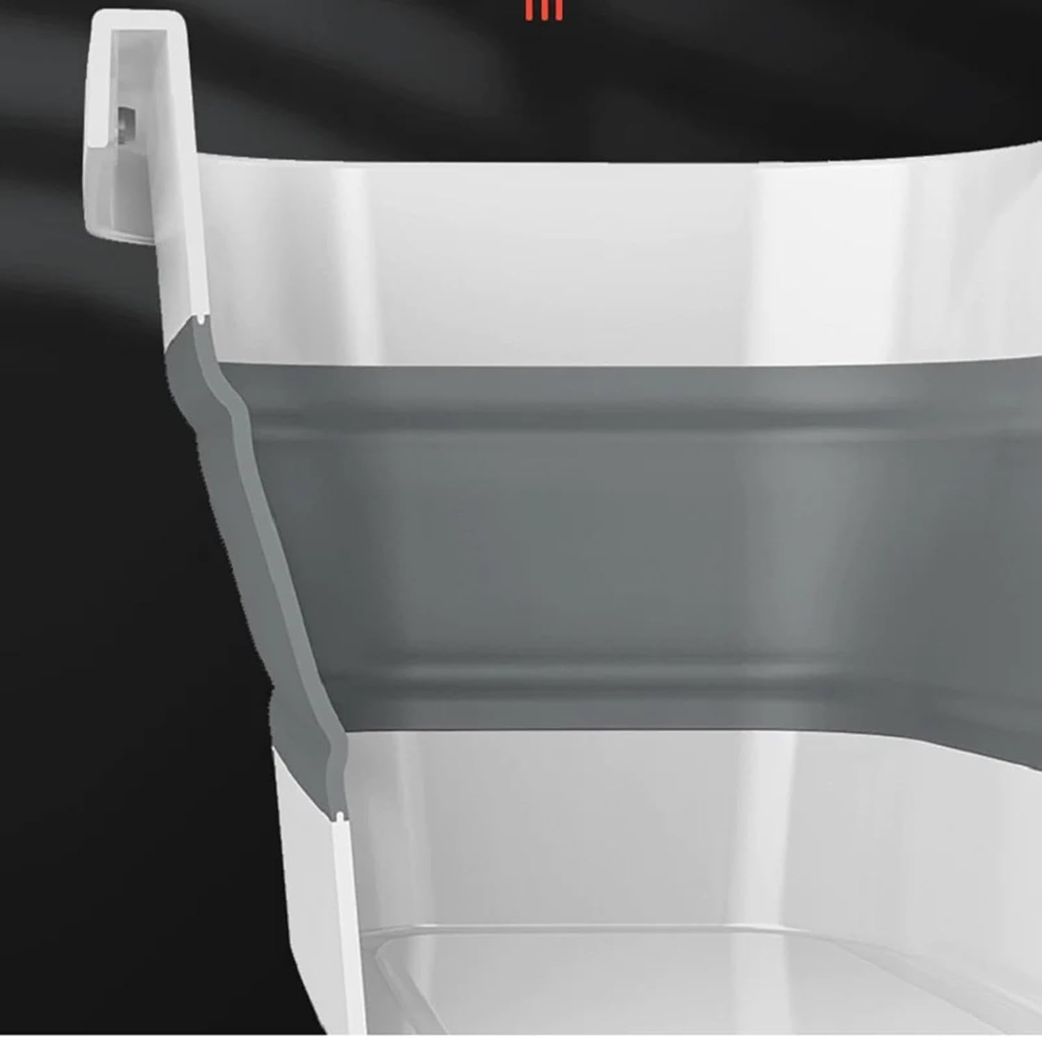 Mop Bucket - Multipurpose Rectangular Cleaning Bucket | 10L Washing Basket | Fabric Basket with Wheels and 2 Mop Cleaning Handles image number 1