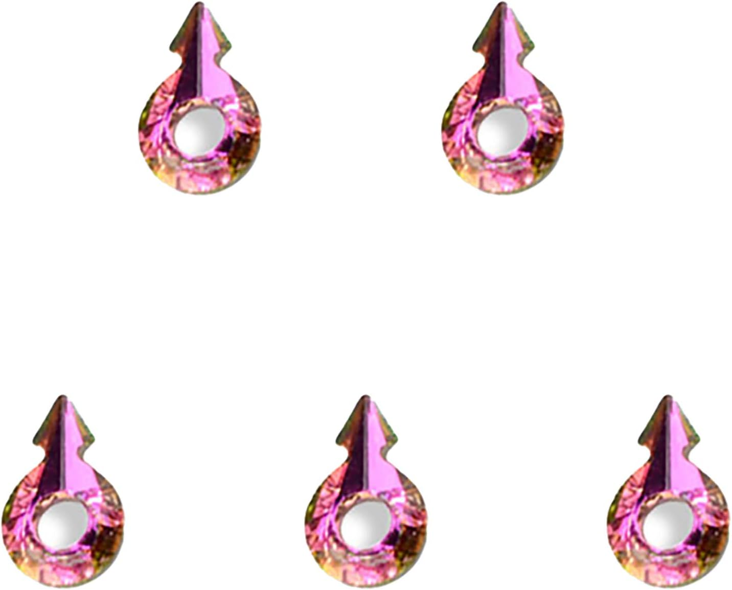 5 Grains Nail Art Rhinestones Nail Gemstone Rhinestone Decorative Nail Jewelry Crystal Arrow Diamond Color Pink