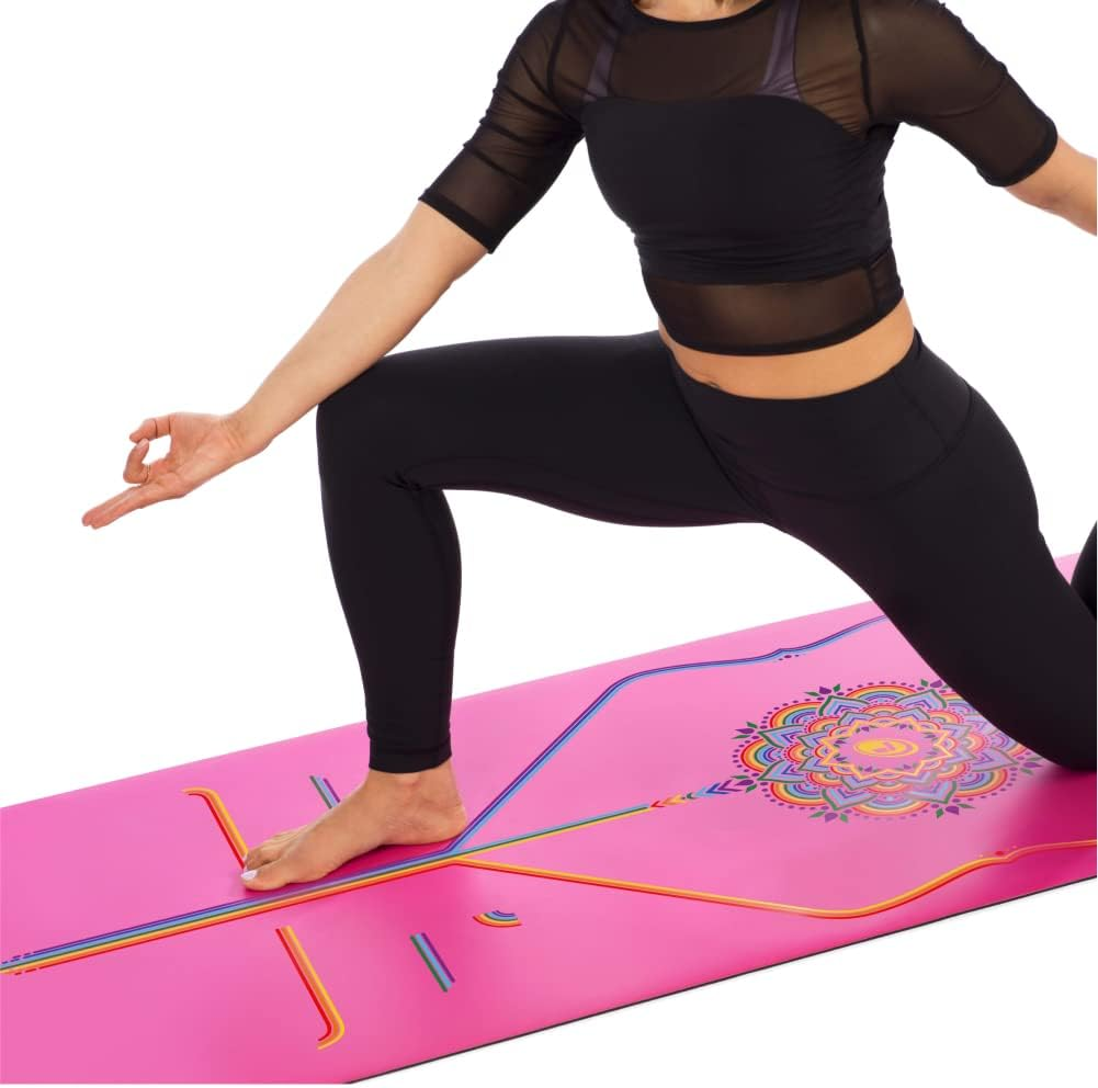 Liforme Printed Yoga Mat Collection - Free Yoga Bag Included - Patented Alignment System, Warrior-Like Grip, Non-Slip, Eco-Friendly, Biodegradable, Sweat-Resistant, Long, Wide and Thick for Comfort image number 4