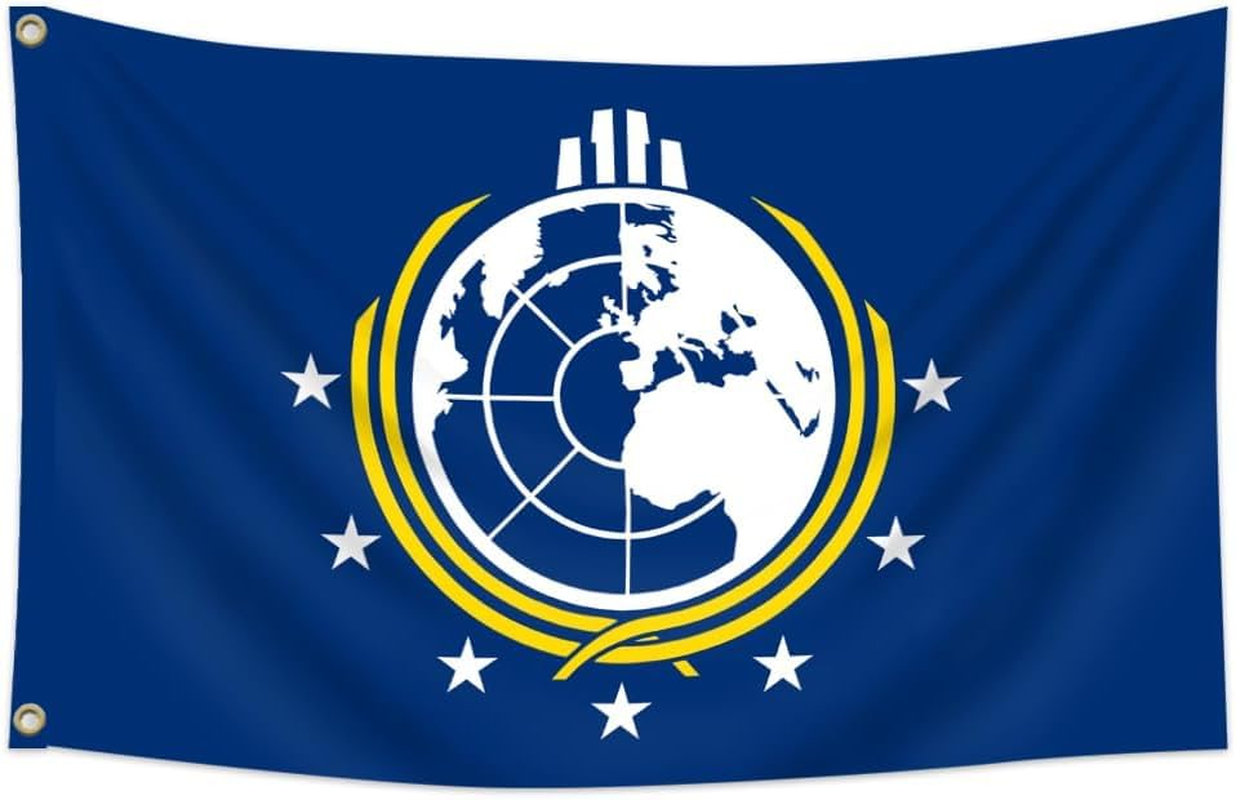 Naerza Super Earth Flag Banner 3X5Feet Garden House Flag Banner Decor, Blue