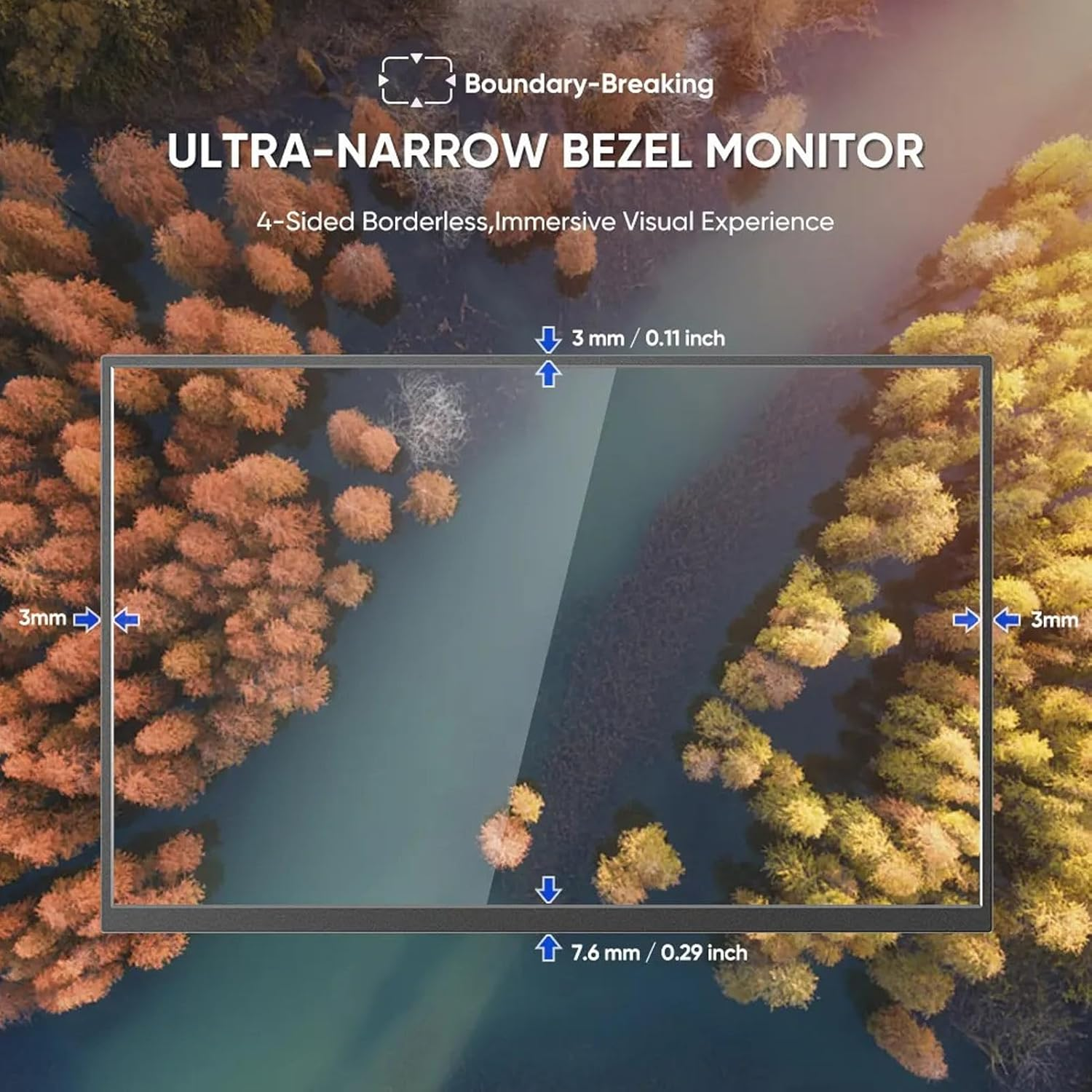 13.3 Inch 2K Portable Display, 60HZ 2560 X 1600 Full HD IPS Screen, Ultra-Thin Portable Touchscreen Monitor, USB C Type C Mini HDMI, Computer External Display for Laptop Phone Switch image number 3