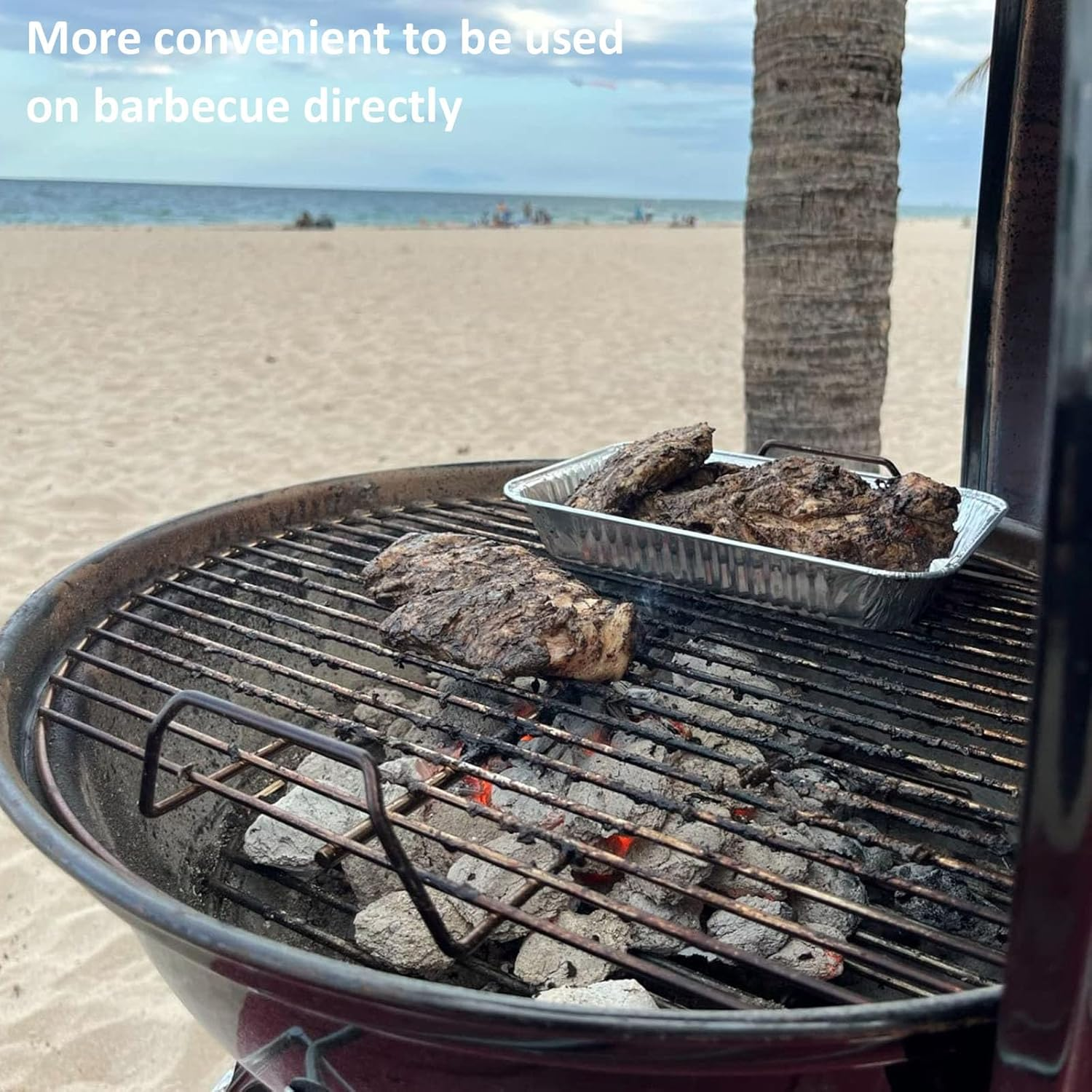 Grease Tray Liners Compatible with Weber 6415 Grill Drip Pans, Disposable Aluminum BBQ Grease Tray Liners Fits for Weber Spirit, Genesis and Genesis II LX 200/300 Series, 20 Pack, 21.6Cm X 15.2Cm