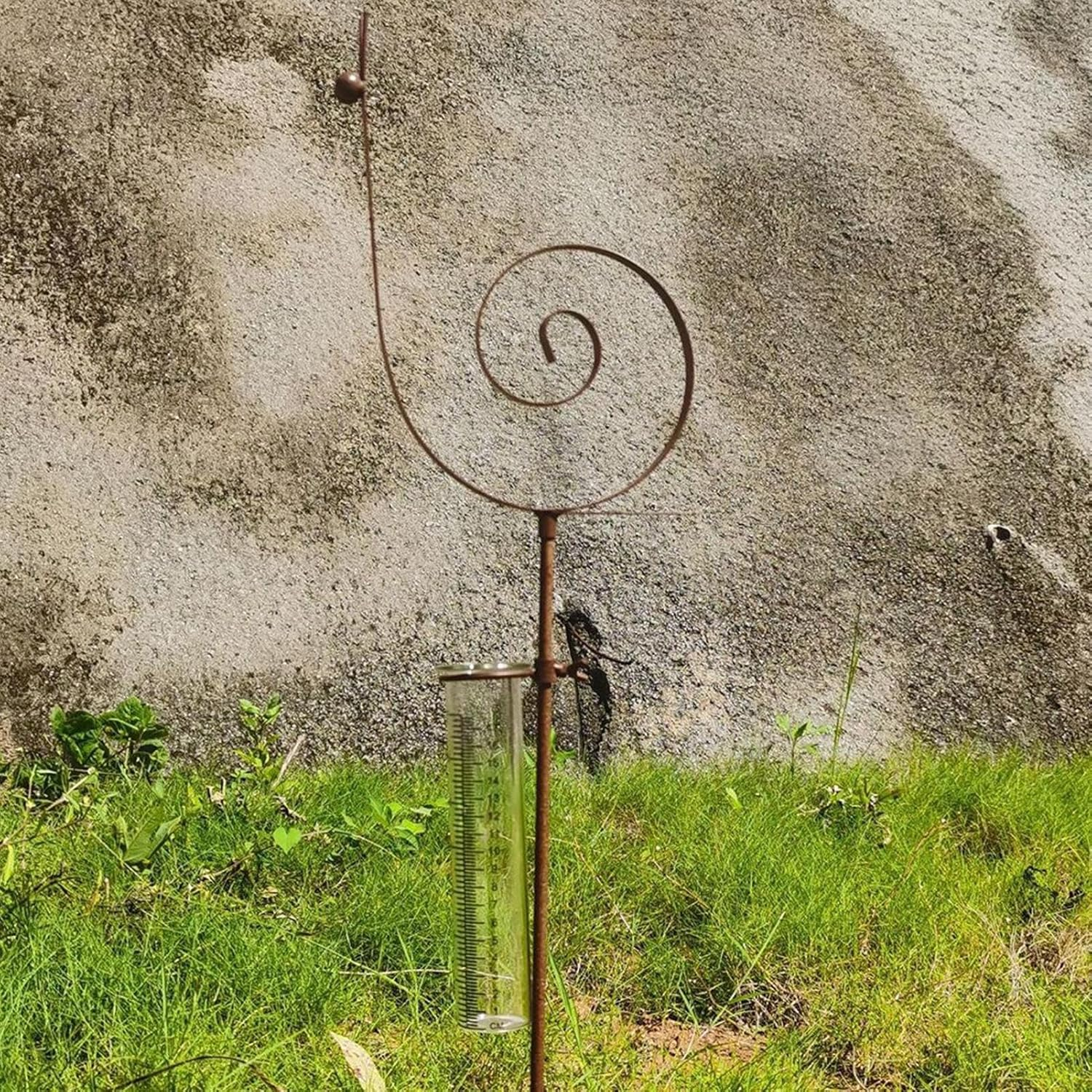 Snail Stake Rain Gauge - Creative Metal Ornament, Outdoor Rainfall Monitor, Funny Decorative Statue | Garden Stake for Courtyard Lawn Patio Yard Weather Measuring Tool Waterproof Home Decoration image number 4