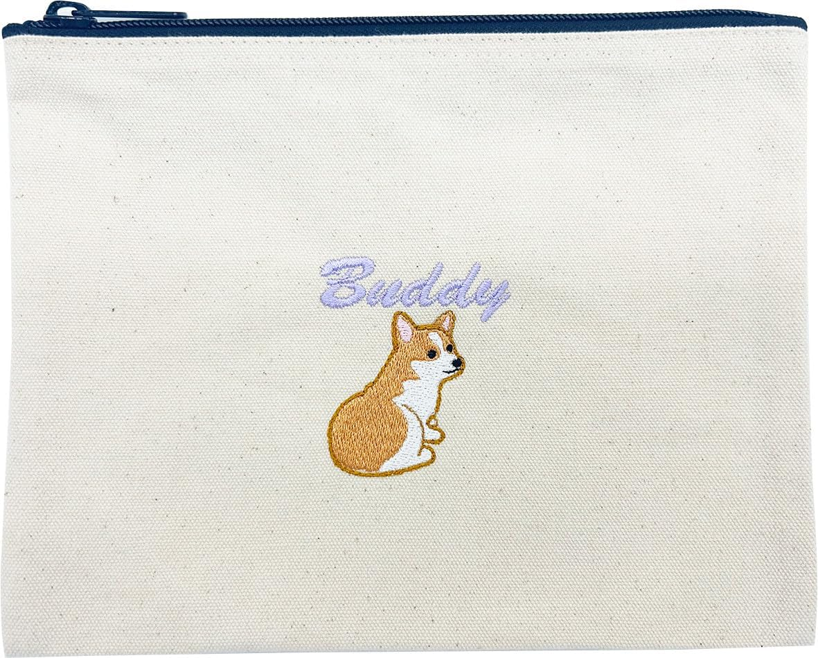 NICKNAC 02042-05 Heartful Pet Buddy Pouch, Natural Corgi