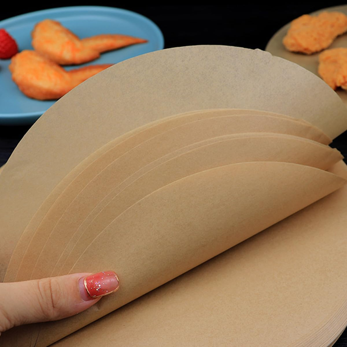 150 Sheets round Baking Parchment Paper, 6, 8, 10 Inch Parchment Paper for Cake Pan Liners,Non-Stick Precut Parchment Paper for Cookies Steamer Grilling Pizza Pan Springform Pan Baking Steaming Bread image number 3