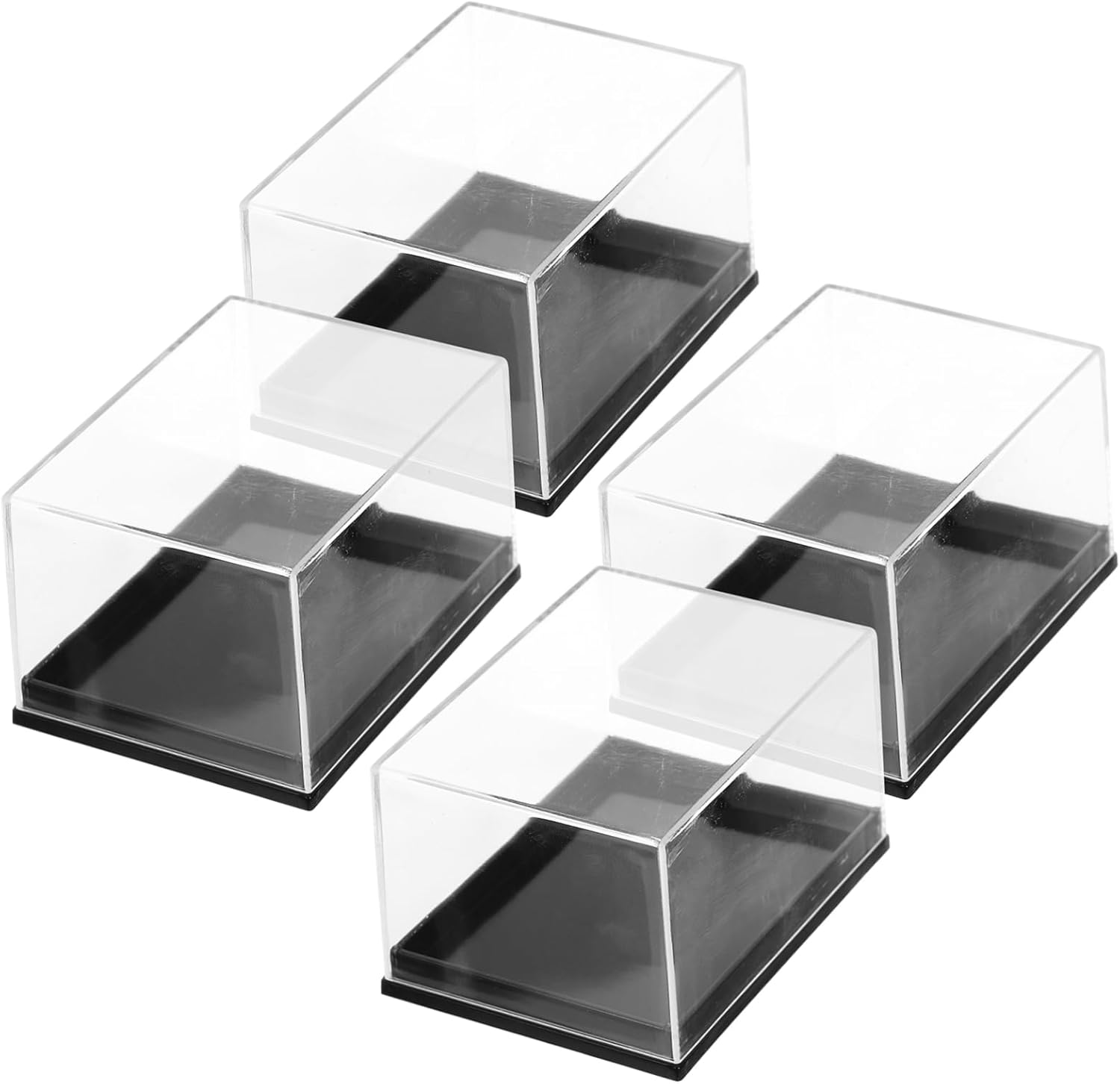 STOBAZA Mineral Specimen Display Box Set, 4Pcs Small Storage Case Lid, Plastic Specimen Storage Container for Jewelry and Mineral Collections in Australia