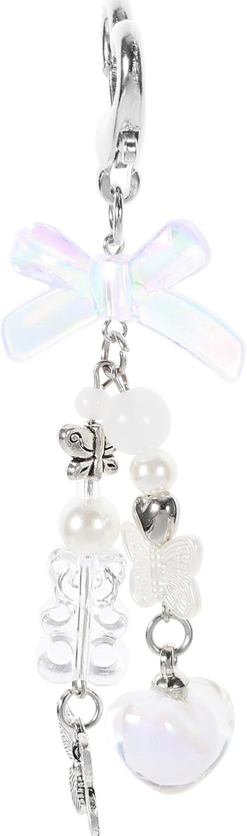 LIFKOME Unique Metal Keychain Ring for Women Heart Shape Keychain Bag Ornament image number 1