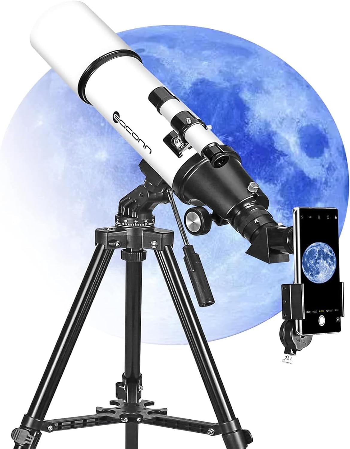 Telescopes for Adults Astronomy, 80Mm Aperture 600Mm Refractor Telescope for Kids & Beginners, Compact and Portable Travel Telescopio with Backpack image number 6