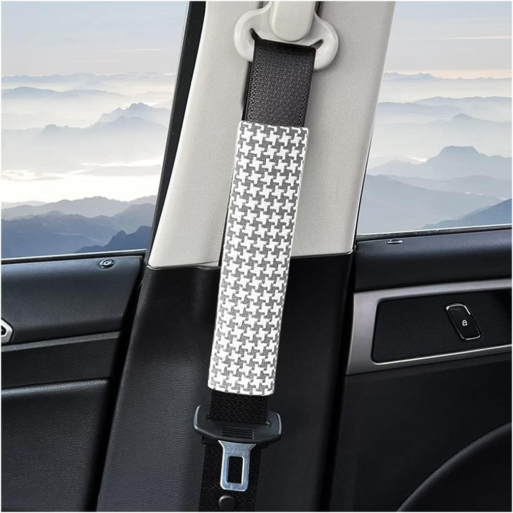 Car Seat Belt Cover, 2PCS Soft Auto Seatbelt Shoulder Pad, Cotton and Linen Safety Belt Protector, Comfortable Seatbelt Strap Protection, Universal Automotive Interior Accessories (Gray, 22CM)