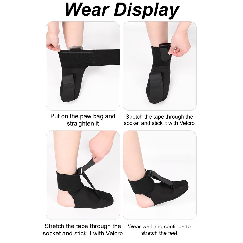 Plantar Fasciitis Night Splint Sock: for Foot Support, Sleep & Recovery - Right or Left Foot for Achilles Tendonitis Drop Foot，Supportive Foot Brace for Pain Relief, Stretching Boot for Sleep and Recovery (S) image number 2