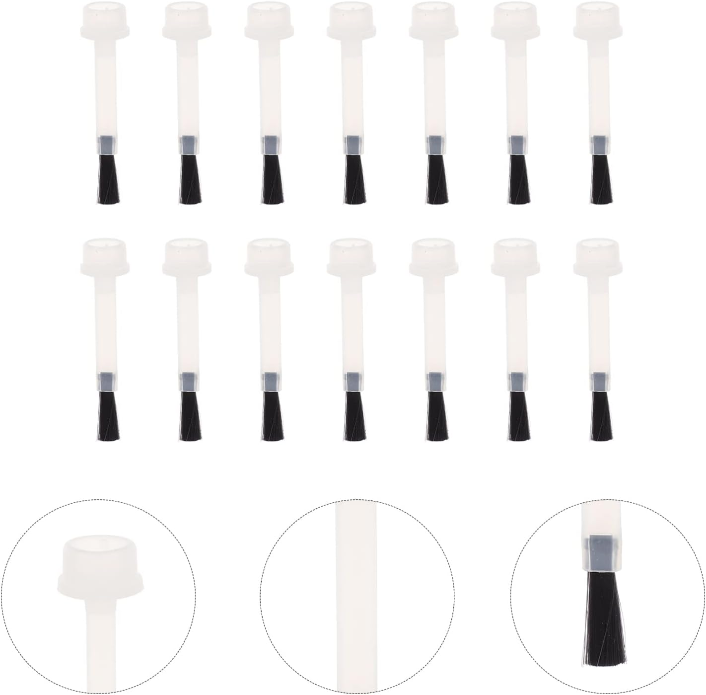 OSALADI Pack of 20 Nail Polish Replacement Brushes 9 Mm Portable Liquid Brush Nail Polish Replacement Brush Nail Applicator for DIY Nail Salon image number 3