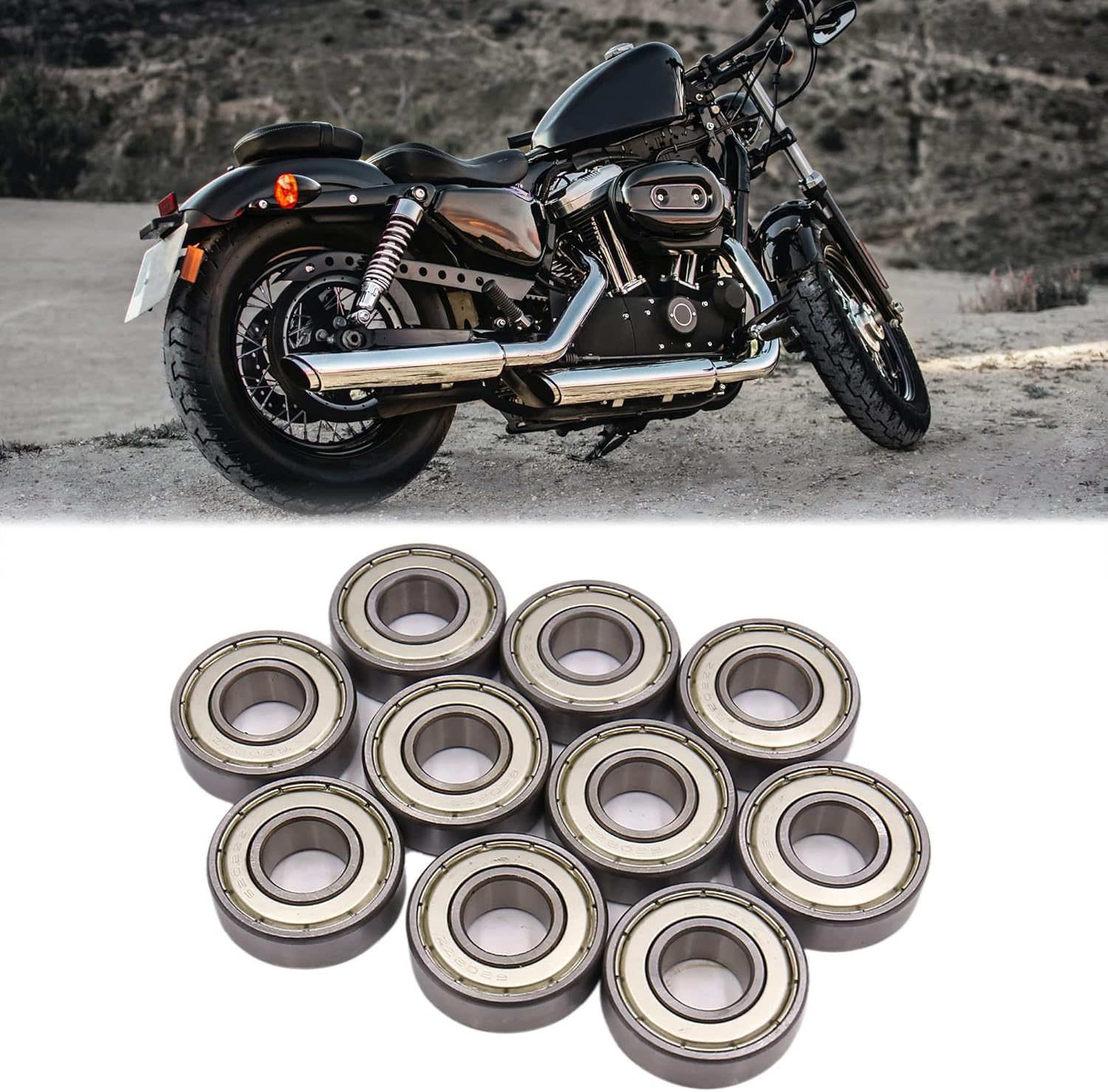 Uxcell 10 Pcs 6202Z 15 X 35 X 11Mm Double Shielded Deep Groove Radial Ball Bearing image number 5