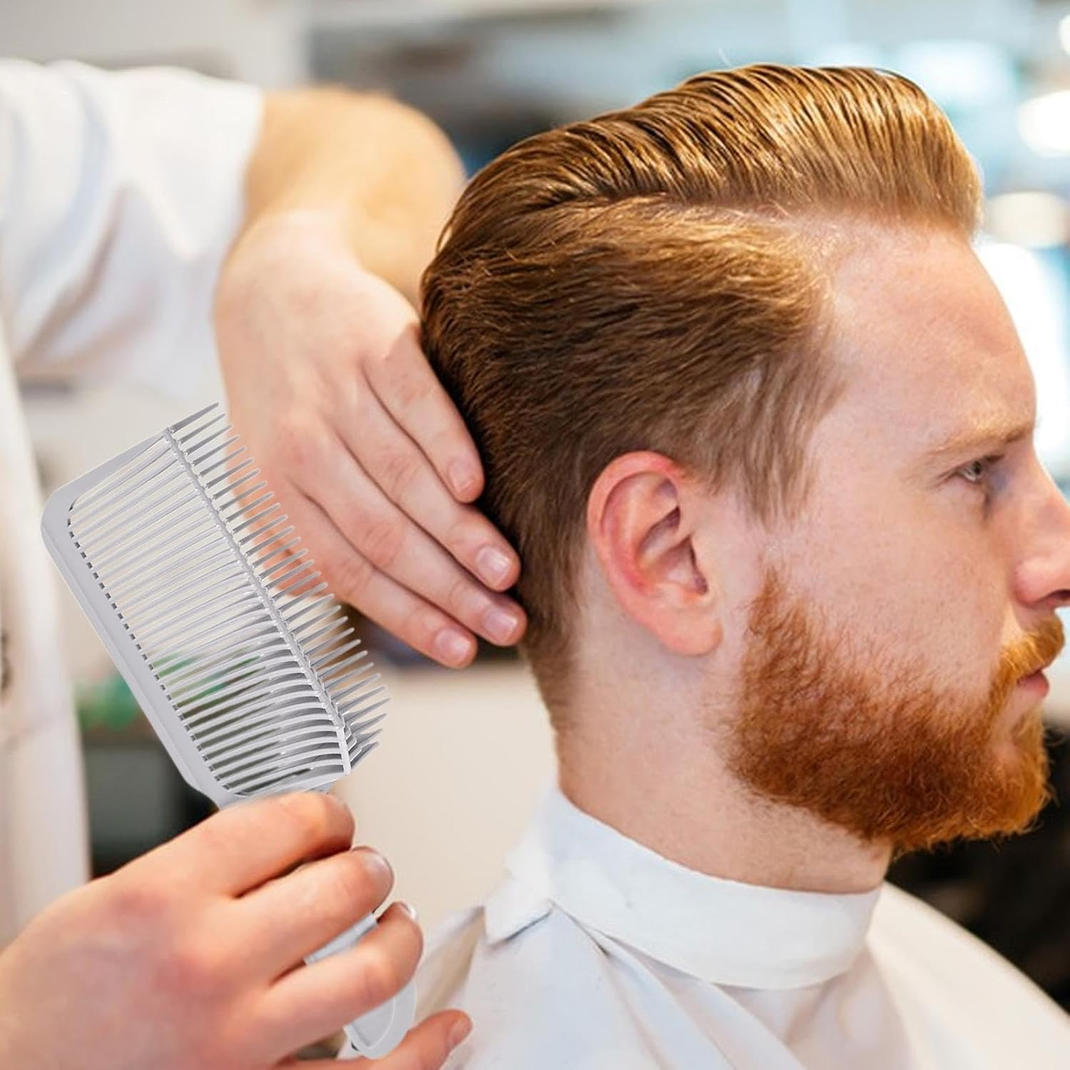 Professional Barber Comb, Home Barber Comb - Curved Shape Barber Combs Gradient Comb - Ergonomic Hair Combs Hair Blending Tool For image number 2