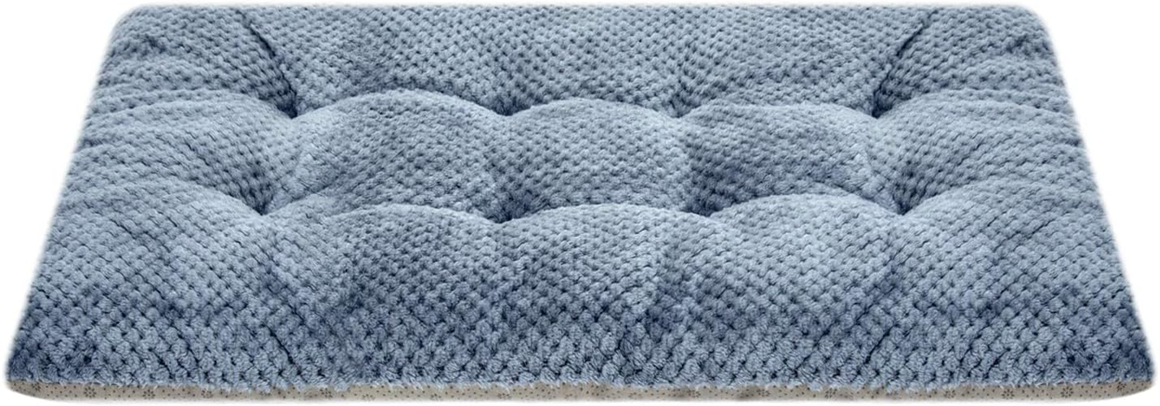 WONDER MIRACLE Fuzzy Deluxe Small Pet Crate Bed, Super Plush Washable Dog or Cat Beds Ideal for Dog Crates, Machine Wash & Dryer Friendly (15'' X 23'', S-Grey)