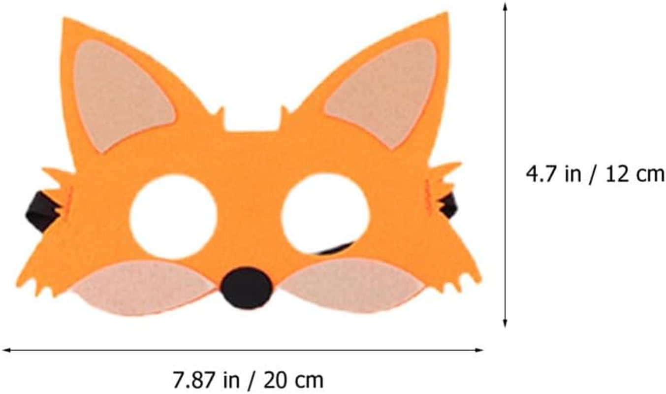 8 Pcs Cartoon Jungle Animal Felt Mask: Felt Animal Masks Wild Animal Jungle Mask for Pretend Play Party