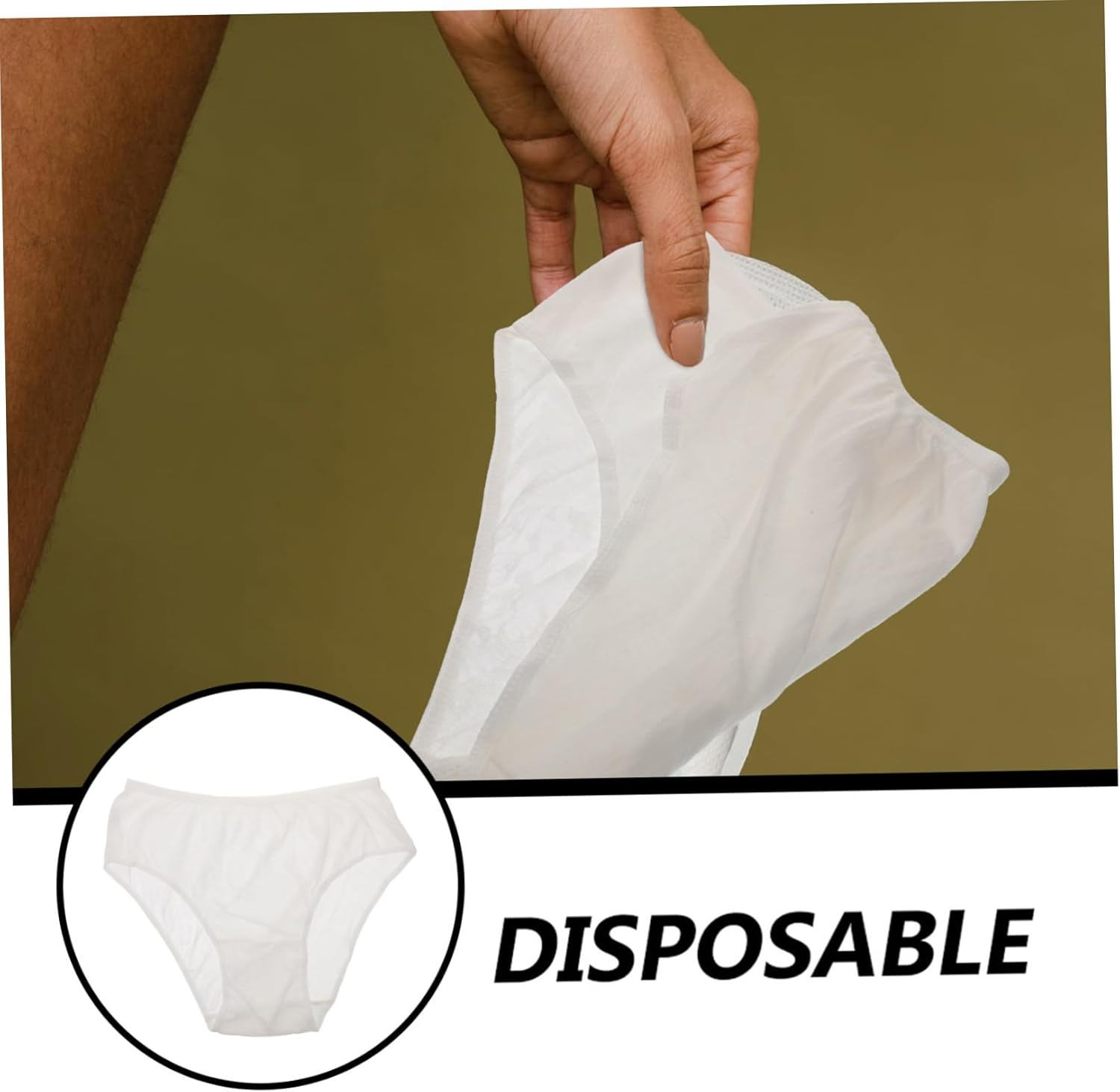 4Pcs Disposable Postpartum Panties White XXL Flexible High Elastic Waist Briefs for Women Nursing Care and Postpartum Confinement image number 6
