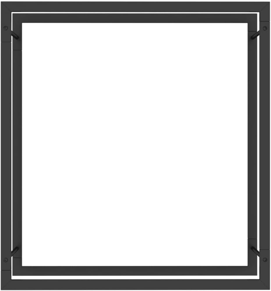 Firewood Rack Stand Heavy Duty Logs Holder for Outdoor Indoor Fireplace Metal Wood Pile Storage Stacker Organizer, Fireplace Log Holder Wood Storage for Porch Patio, Matt Black 80X28X86 Cm image number 2