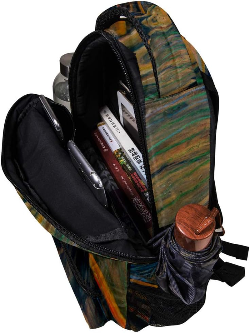 The Scream Backpack Casual Sports Daypack Travel School Bag with Multiple Pockets for Men Women College