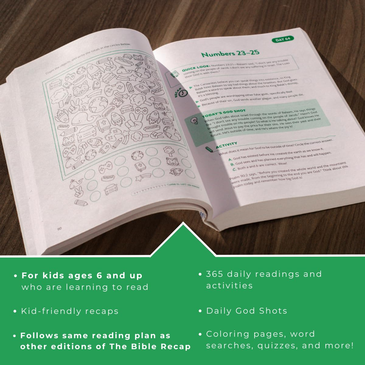 The Bible Recap Kids' Devotional: 365 Reflections and Activities for Children and Families image number 3