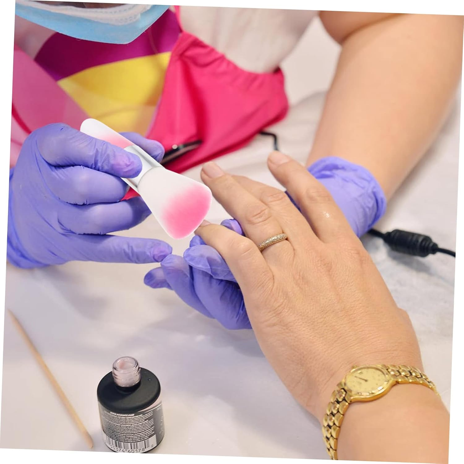 Beaupretty Nail Dust Brush Set 2PCS Makeup Loose Powder Brushes for Nail Art and Blush Ergonomic Design for Easy Cleaning and Application Suitable for Makeup Enthusiasts and Professionals image number 6