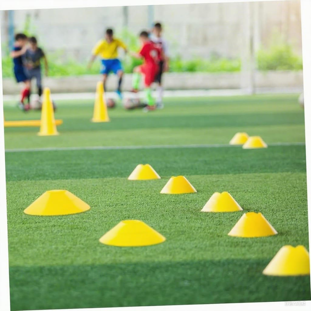 Soccer Markers Disc Cones with Net Bag, 20Pcs Pro Disc Cones Sport Disc Cones, Agility Soccer Cones Multi Color Sports Space Markers image number 4