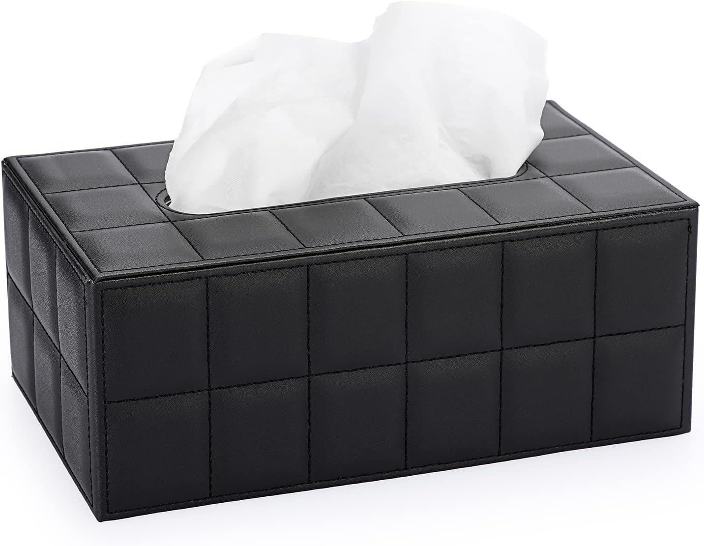 Sumnacon Rectangular Tissue Box Cover - Stylish Stainless Steel Paper Facial Cover, Modern Metal Tissue Box Holder for Bedroom/Bathroom/Vanity/Countertop/Dresser/Night Stand/Office/Car, Brushed Nickel