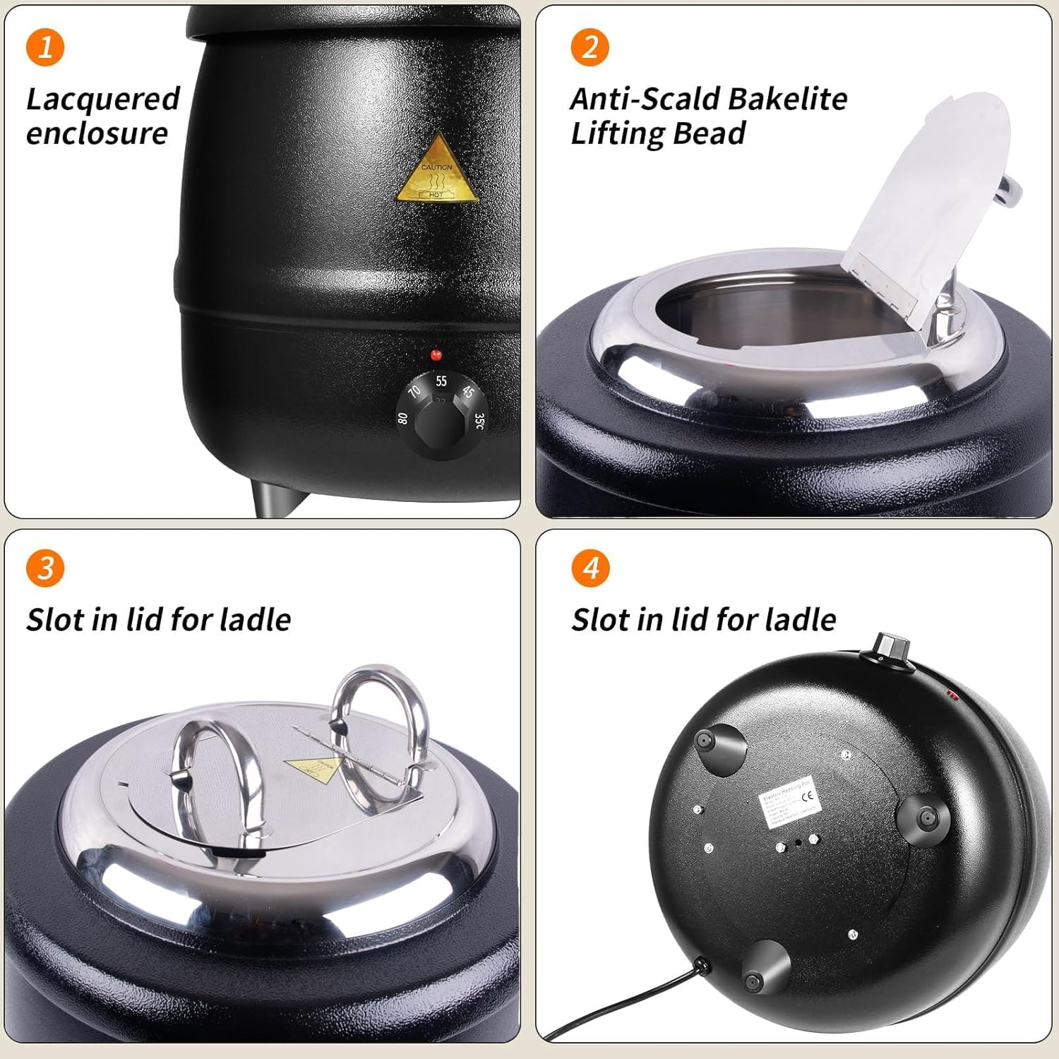 13L Restaurant Electric Buffet Food Warmer Commercial Food Warmers Soup Warmer image number 1