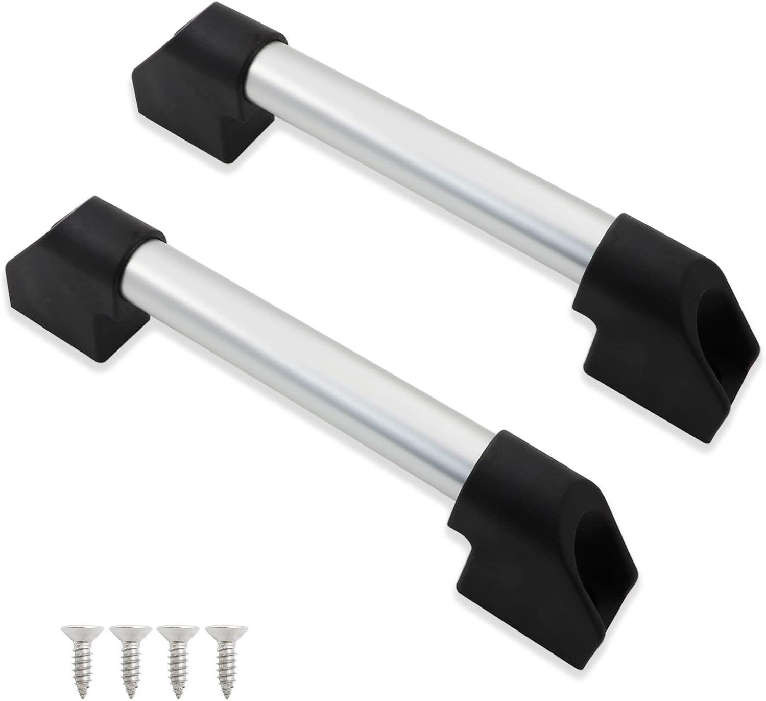 ESUDNT RV Grab Door Handle, Aluminum for Camper, Trailer, Cargo Trailer, Motor Home, Boat, Automotive (2 Pack, Come with Screws)