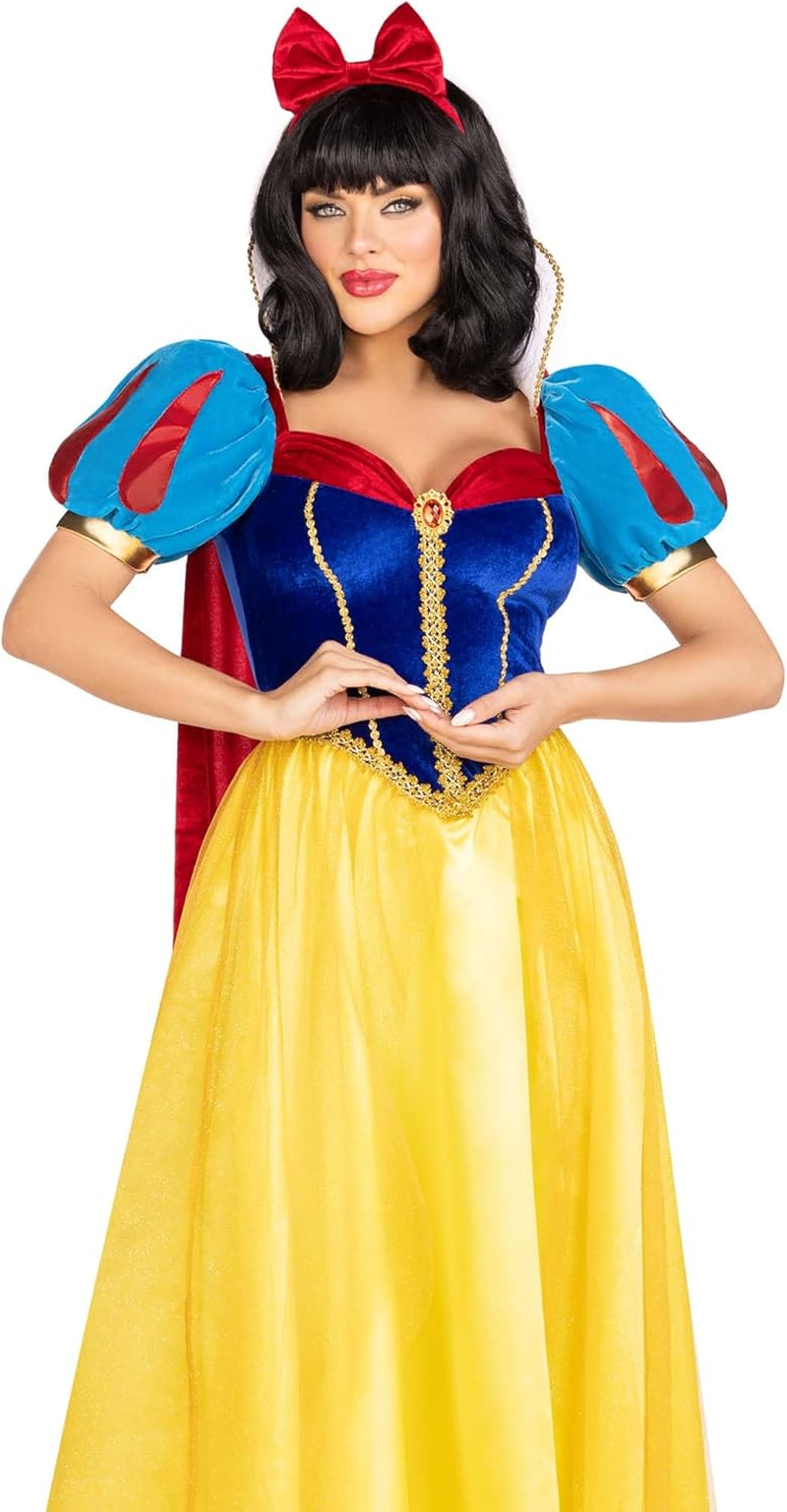 Leg Avenue Women&rsquo;S 3 PC Royal Snow Princess Costume with Headband and Cape, SMALL image number 5