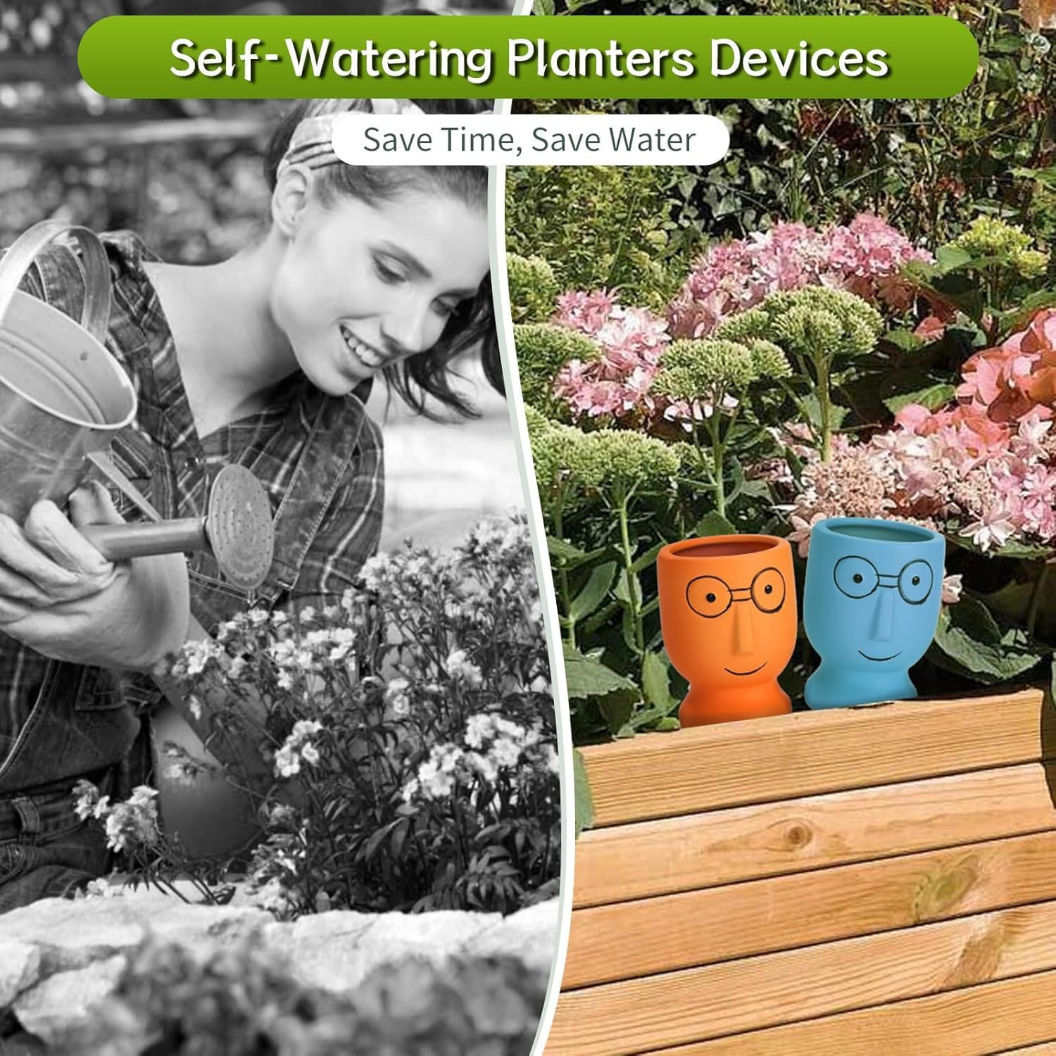 4 Pack Terracotta Watering Spikes, Vacation Self-Watering Planters Devices, Continuous Moisture with Slow Release Watering System image number 3