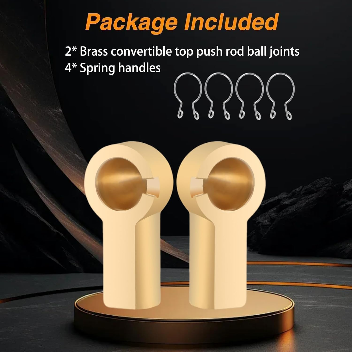 FUSCH Upgrade Brass Convertible Top Push Rod Ball Joint Compatible with Porsche 986 987 Boxster 1997-2012 Replace#: 98756127900 98756127901 98756127900 image number 3